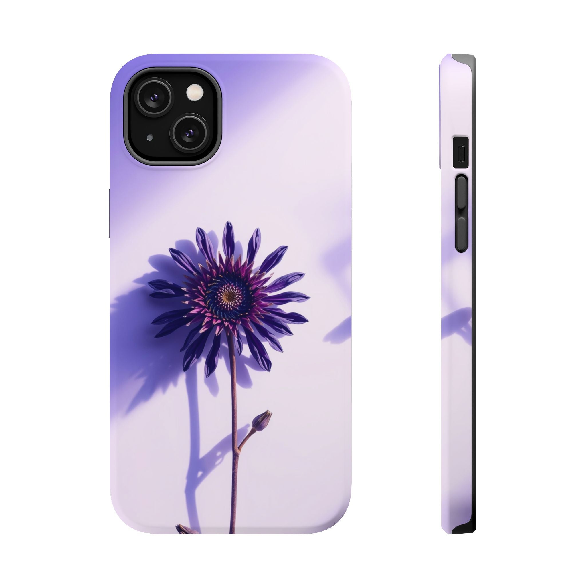iPhone Indigo And Violet Dried Flower Flat Lay Soft iPhone Finish · iPhone Case
