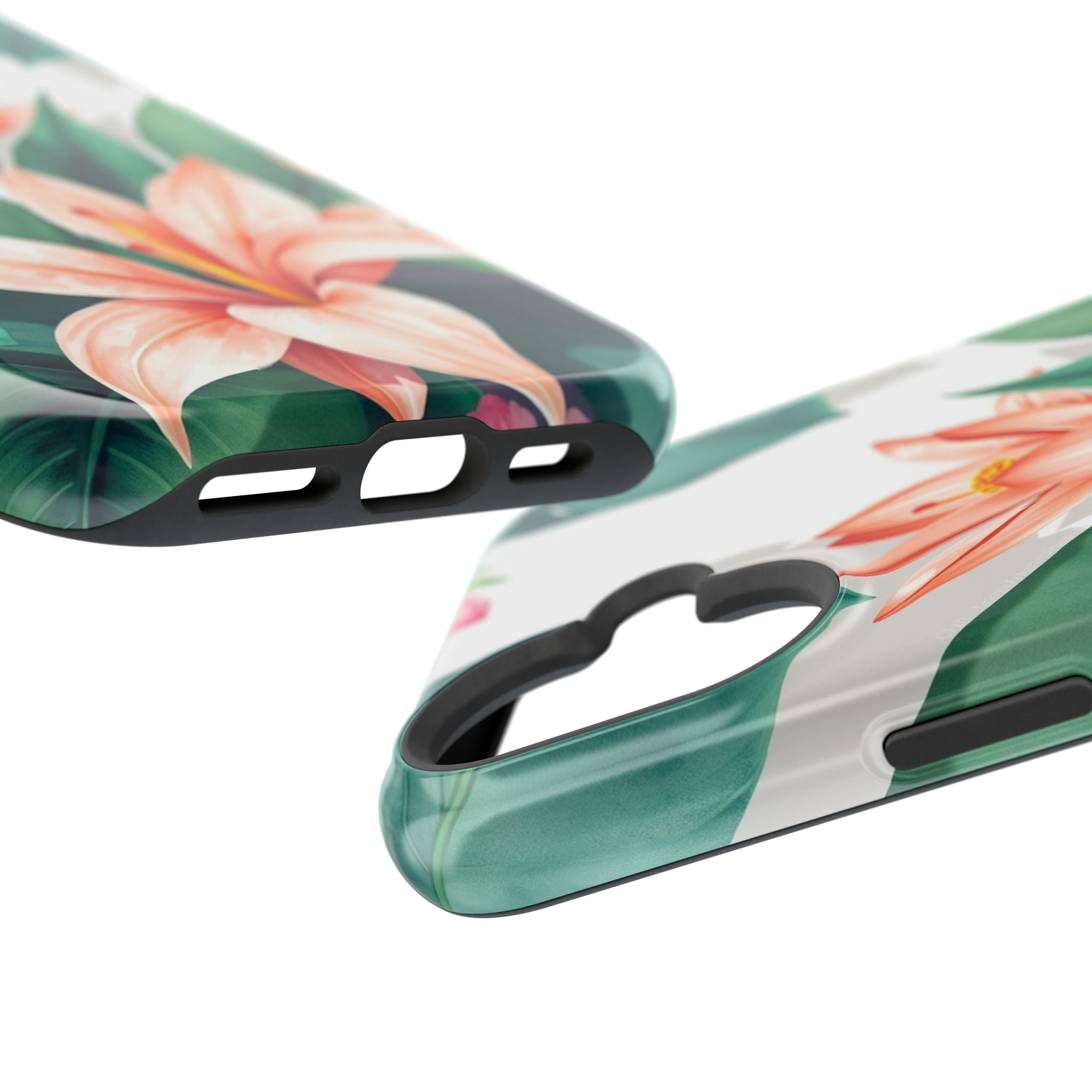 iPhone Tropical Bloom Sage And Ivory Slim Snap Case Gal · iPhone Case