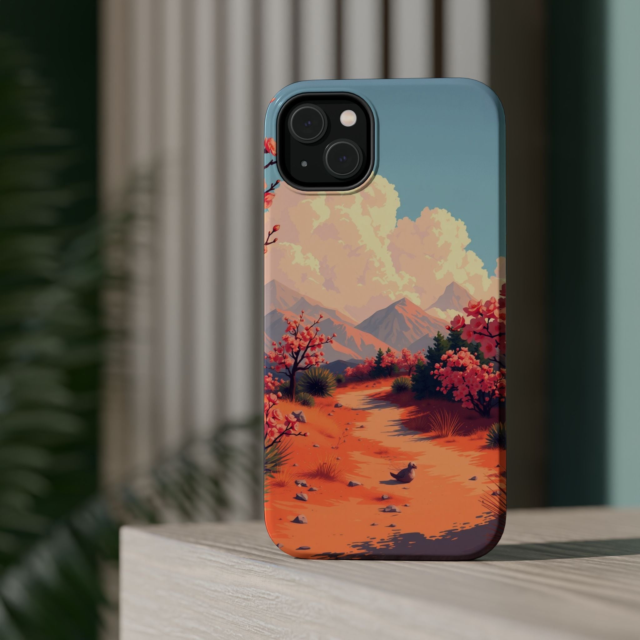 iPhone Burnt Orange And Sand Blossom Trail Slim iPhone Everyday · iPhone Case