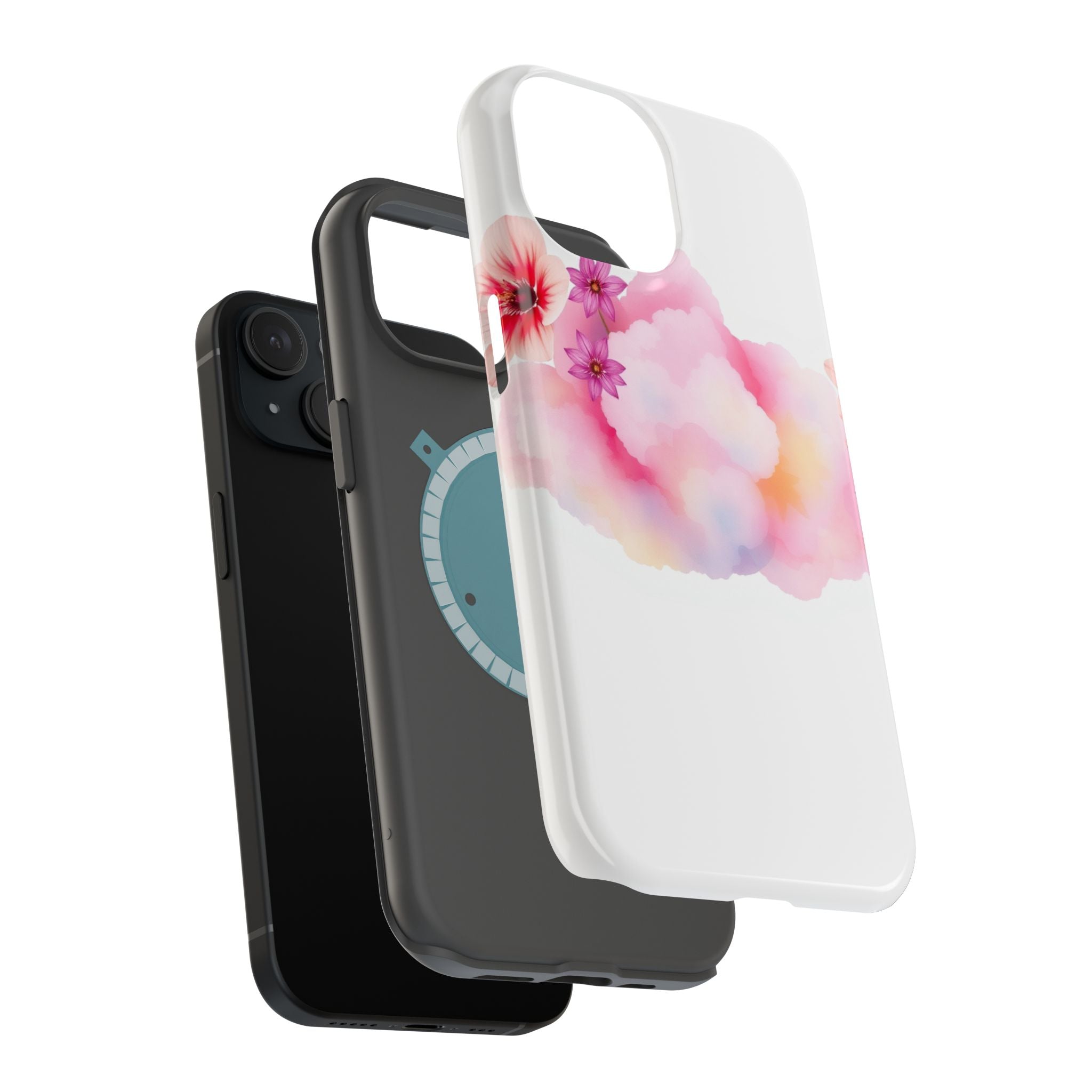 iPhone Pastel Floral Cloud Vibrant Watercolor Carry Case Slim Snap Case · iPhone