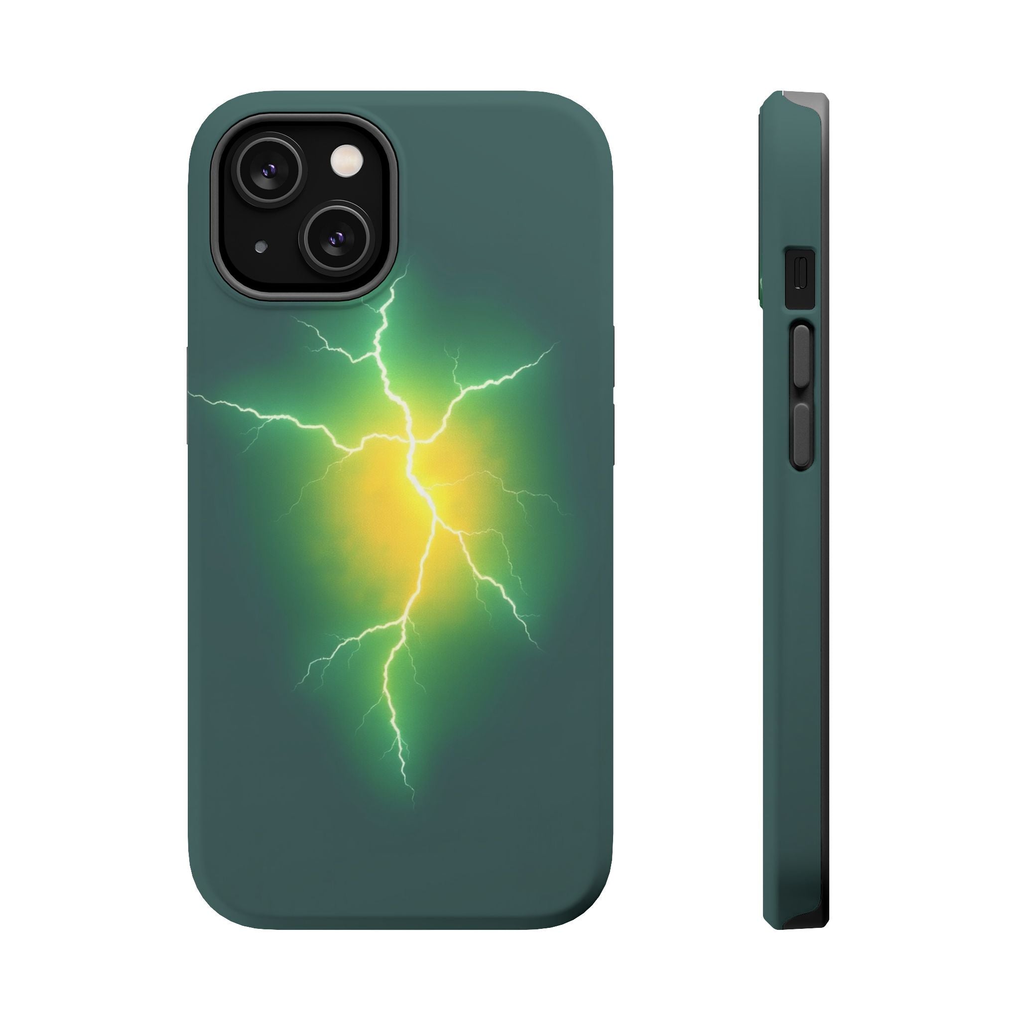 iPhone Emerald Green And Gold Prairie Lightning Soft iPhone Finish · iPhone Case