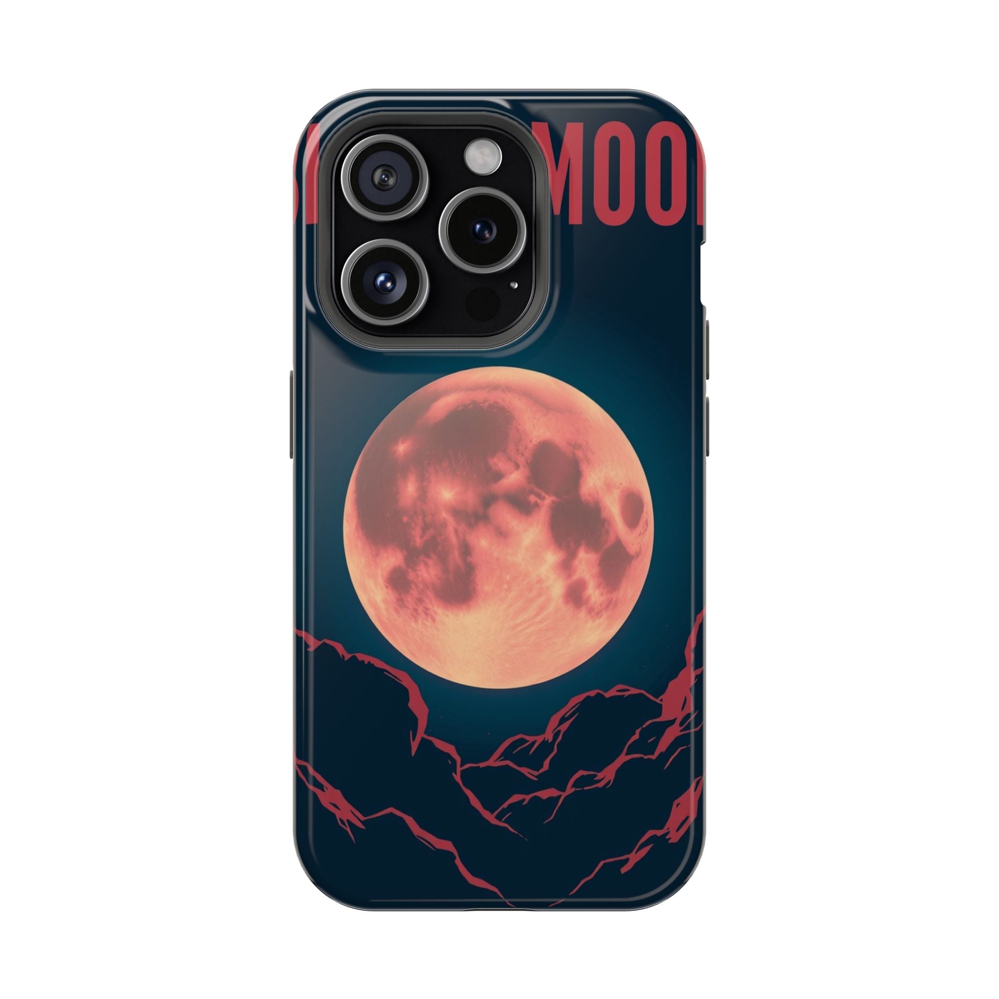iPhone Blood Moon Rise Vintage Retro Poster Slim Everyday Designer Case · iPhone