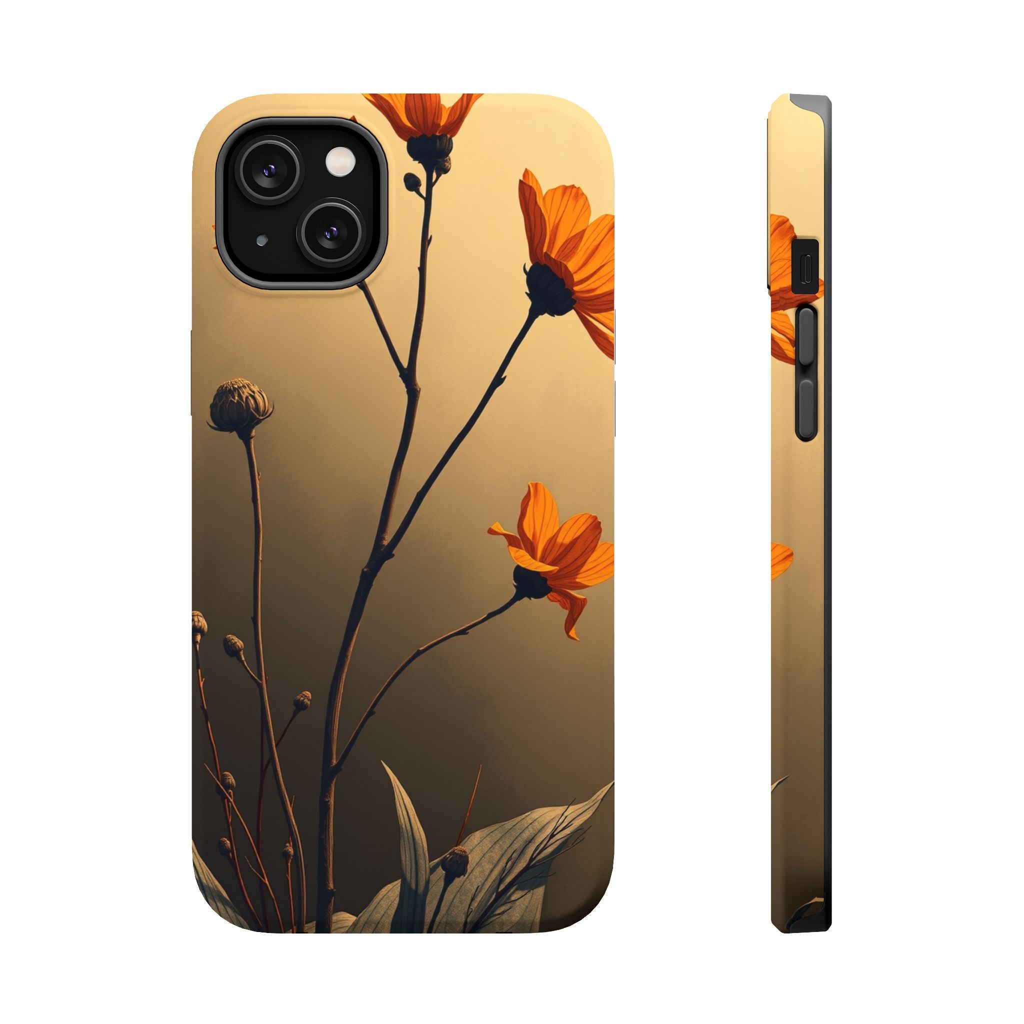 iPhone Burnt Orange And Sand Botanical Illustration Gal Slim Snap Case · iPhone