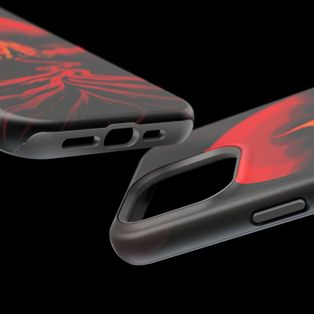 iPhone Black And Crimson Wildfire Glow Slim Everyday Designer Case · iPhone Case