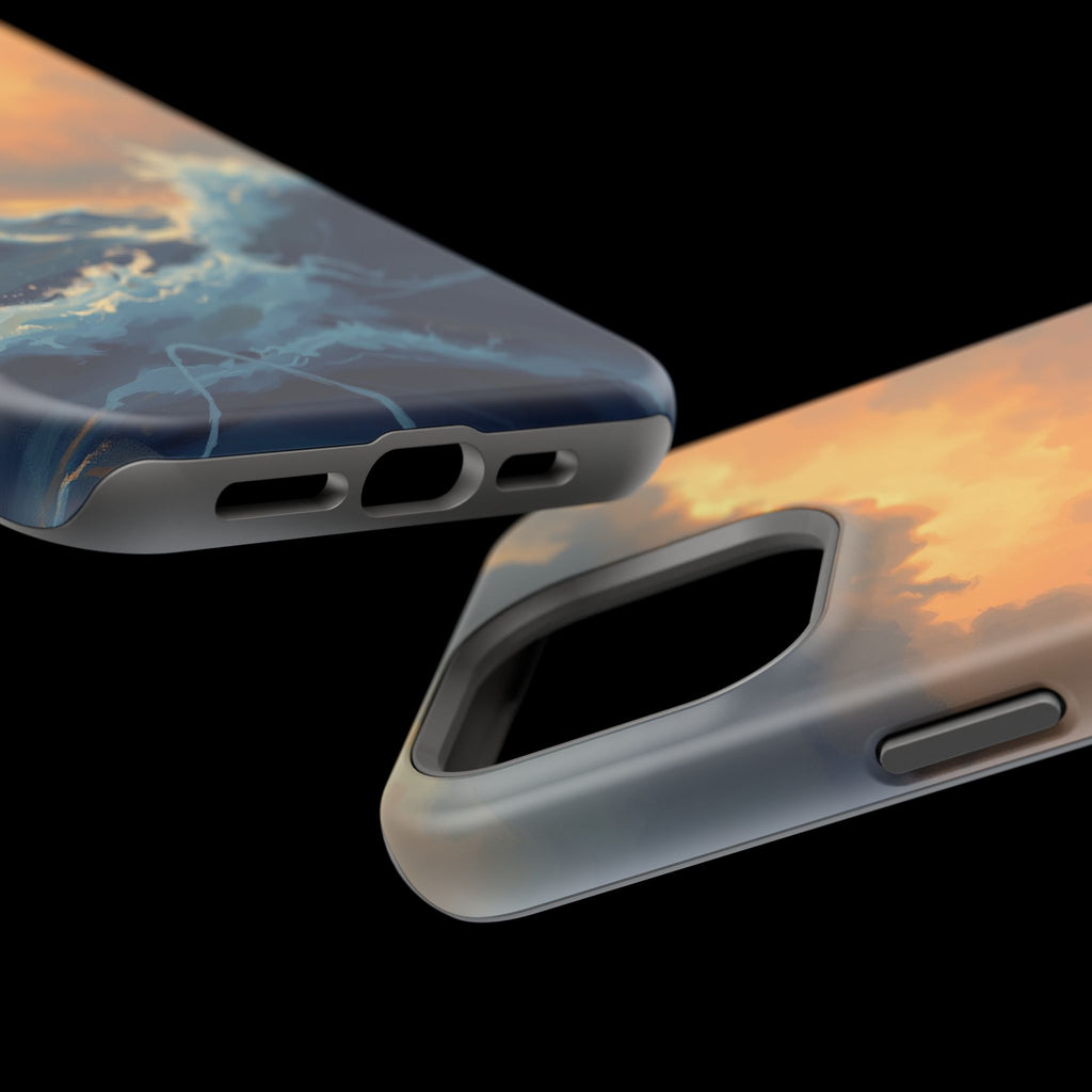 iPhone Sunset Amber And Peach Storm at Sea Slim iPhone Everyday · iPhone Case