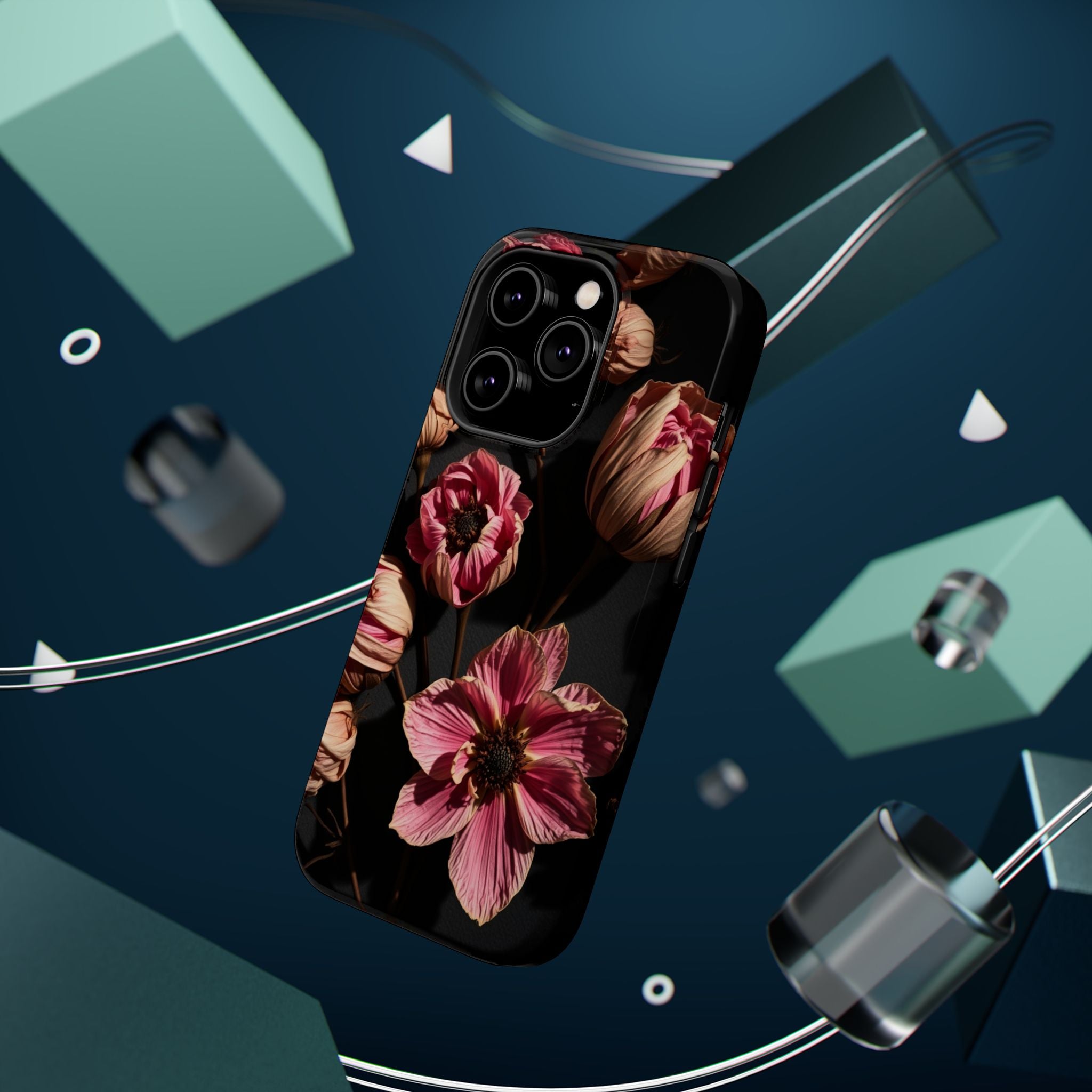 iPhone Dried Flower Flat Lay Electric Art Slim Snap Case · iPhone Case