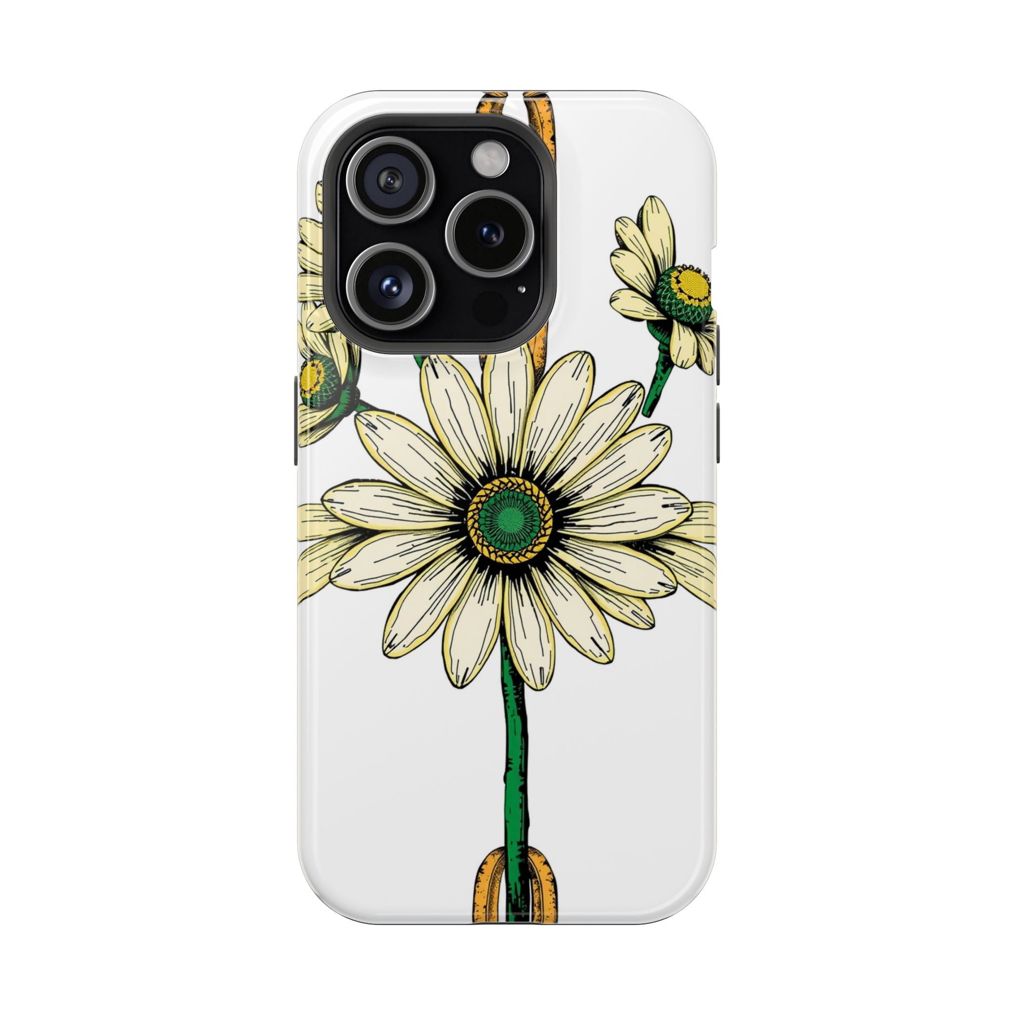 iPhone Daisy Chain Dark Gothic Ink Bold Modern Everyday Snap Case · iPhone Case