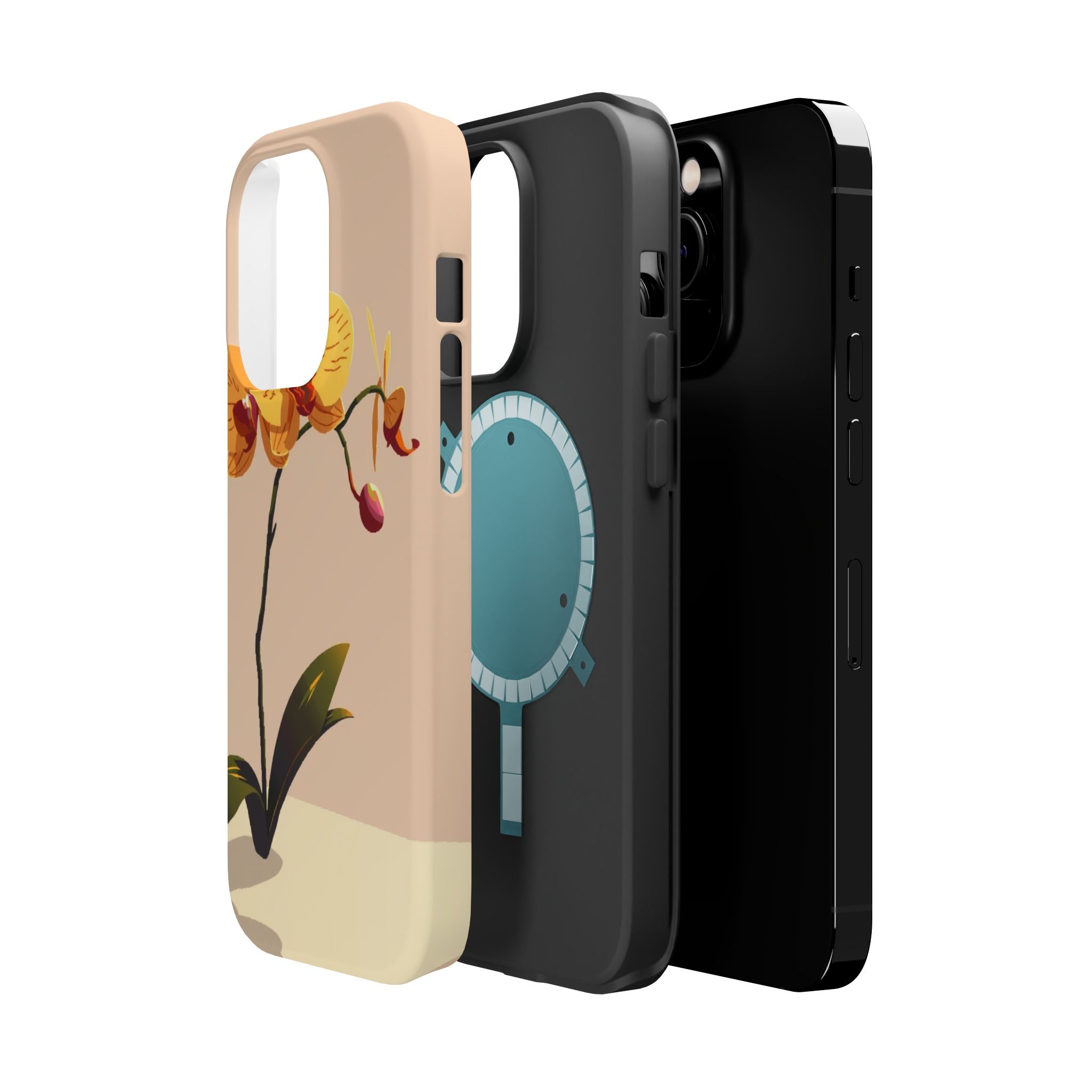 iPhone Orchid Study Pixel Art -Bit Bold Modern Everyday Snap Case · iPhone Case