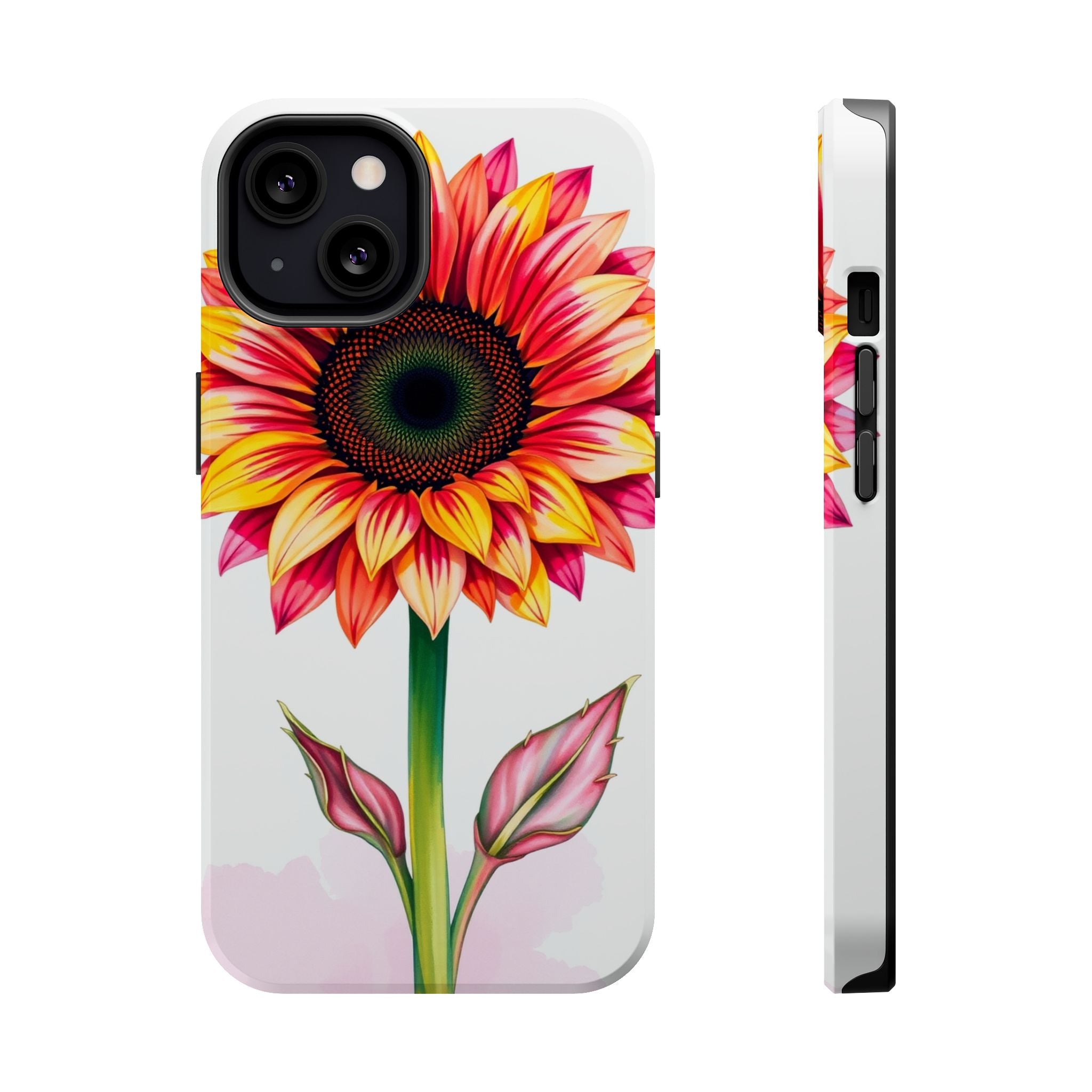 iPhone Sunflower Pop Vibrant Watercolor Slim Snap Case · iPhone Case