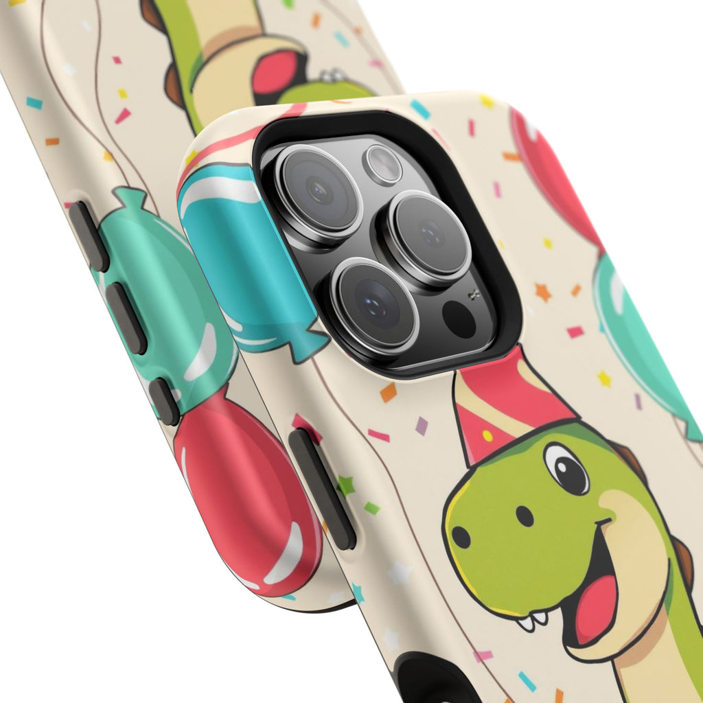 iPhone Dino with Party Hat Kids Fun Phone Case Gift Slim Snap Case · iPhone Case