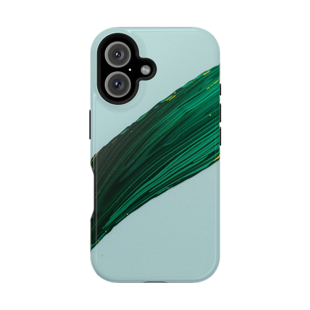 iPhone Emerald Green And Gold Calligraphic Stroke iPhone Clean Minimal · iPhone