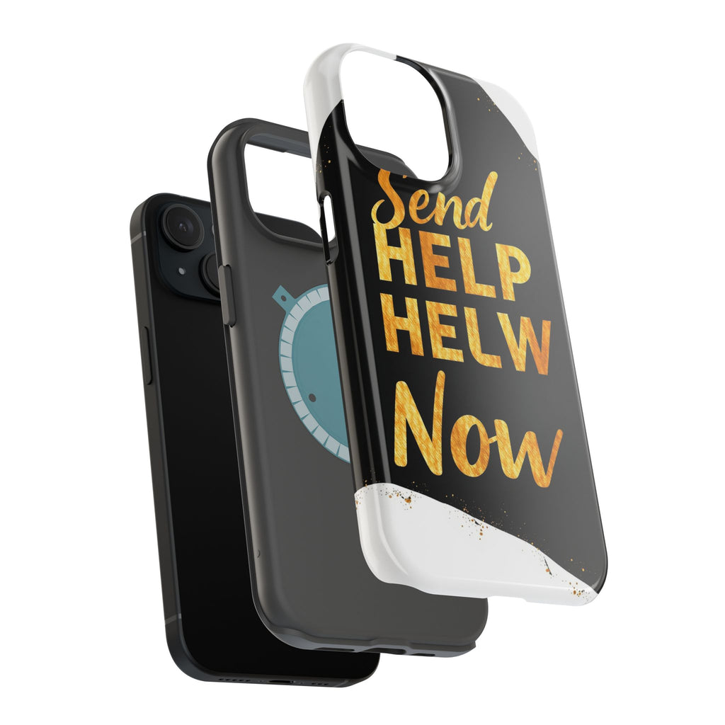 iPhone Send Help Now Enchanted Art Bold Modern Everyday Snap Case · iPhone Case
