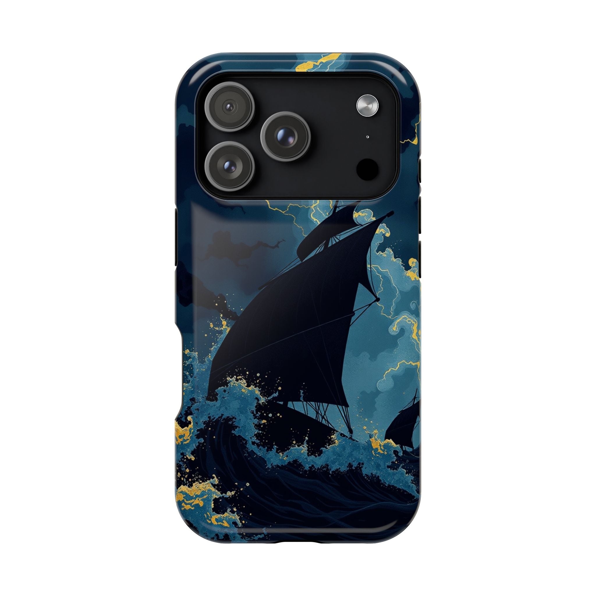 iPhone Black And Crimson Storm at Sea Slim Everyday Designer Case · iPhone Case