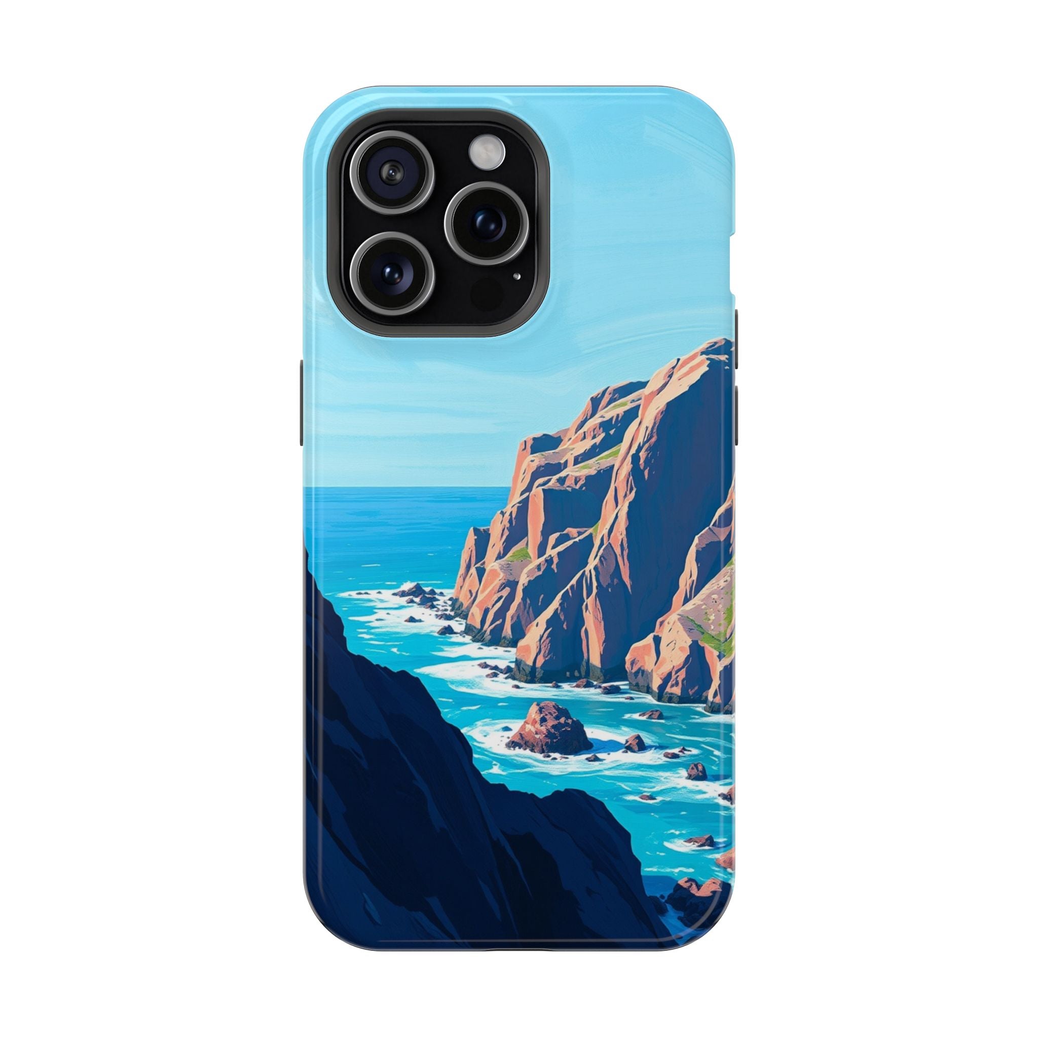 iPhone Rocky Coastline Oil Painting Impressionist iPhone Clean Minimal · iPhone