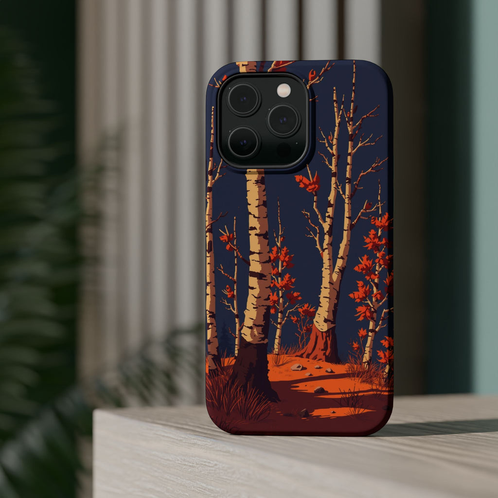iPhone Birch Grove Pixel Art -Bit Bold Modern Everyday Snap Case · iPhone Case