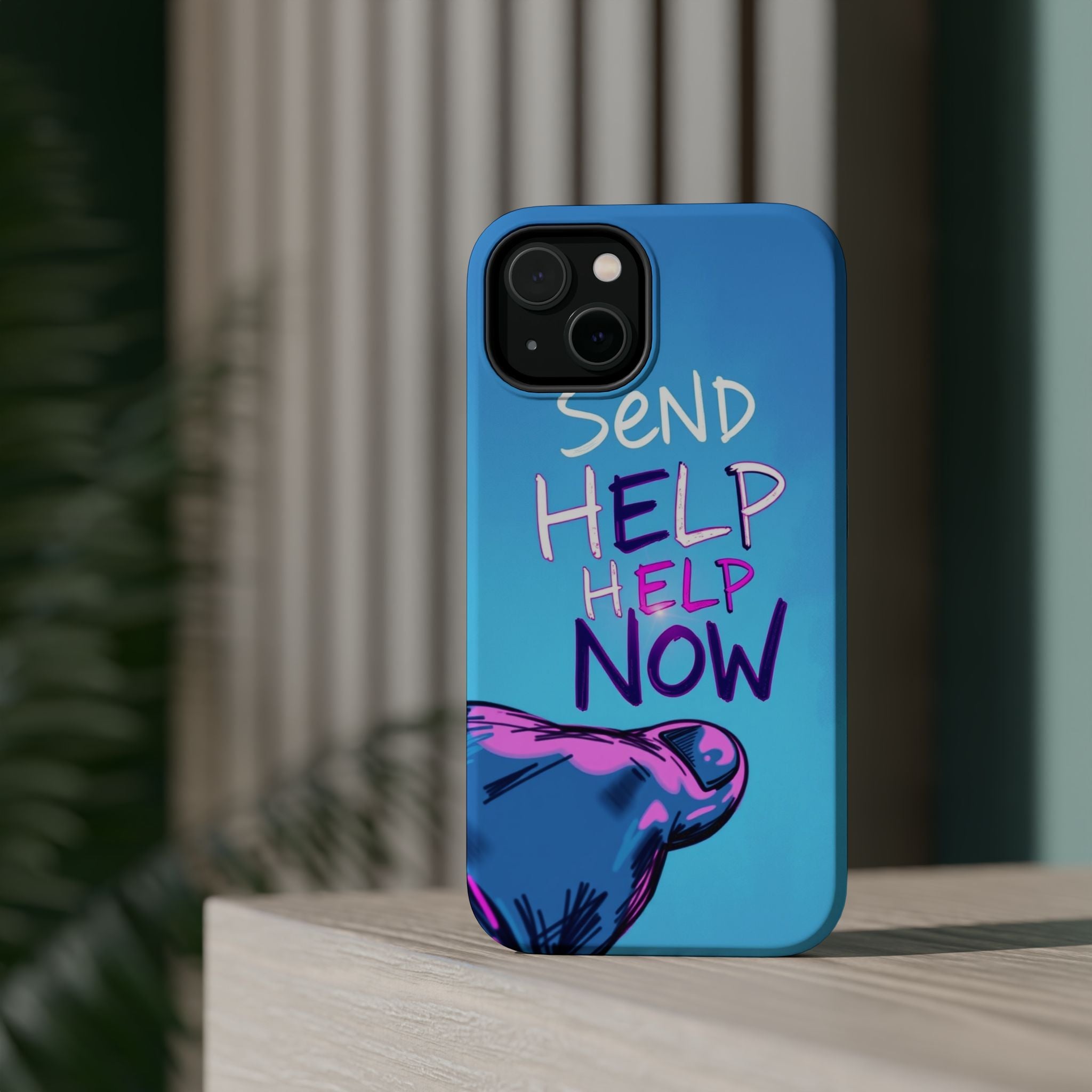 iPhone Radiant Send Help Now Design Slim Everyday Designer Case · iPhone Case
