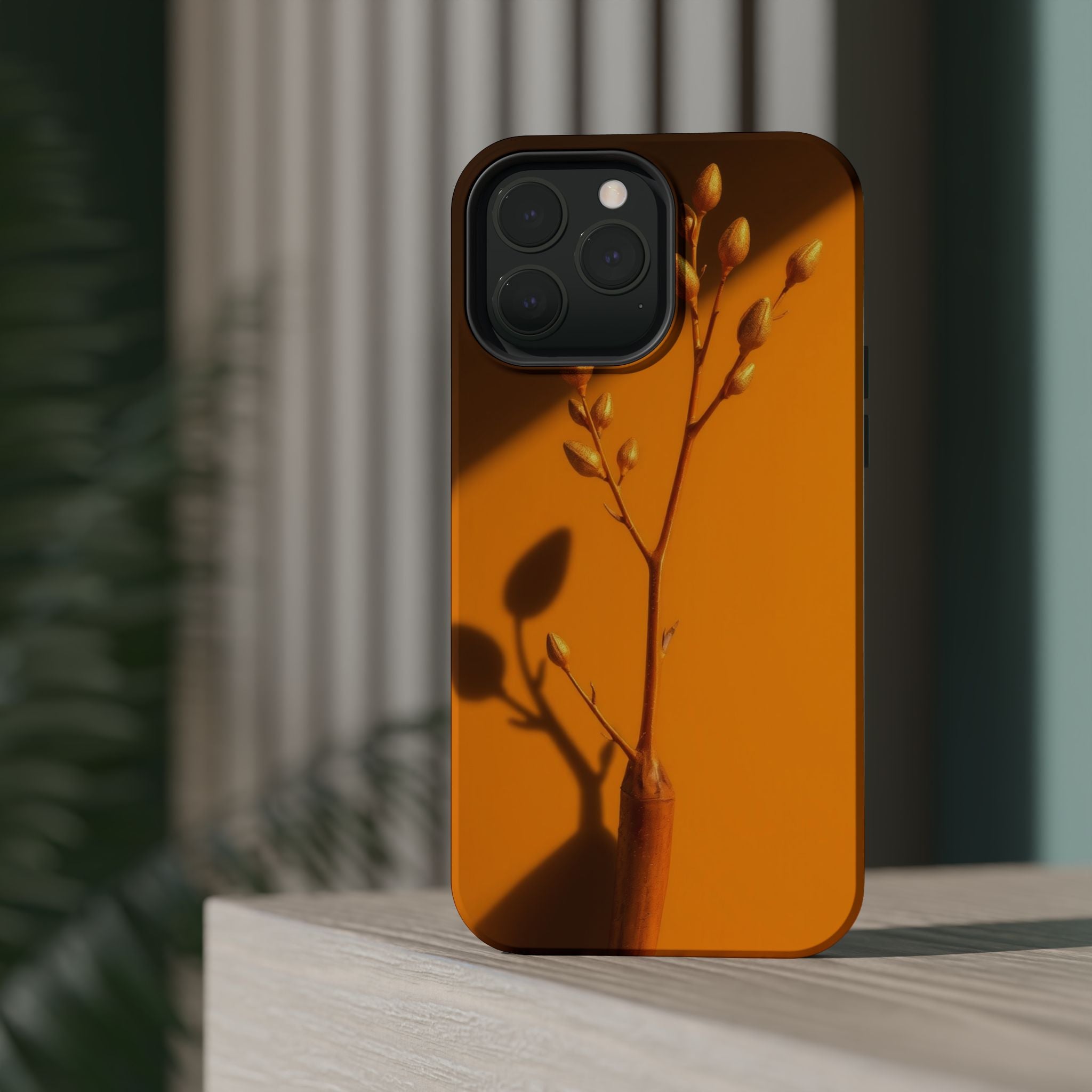 iPhone Mustard And Rust Minimalist Stem Slim Everyday iPhone Designer · iPhone C