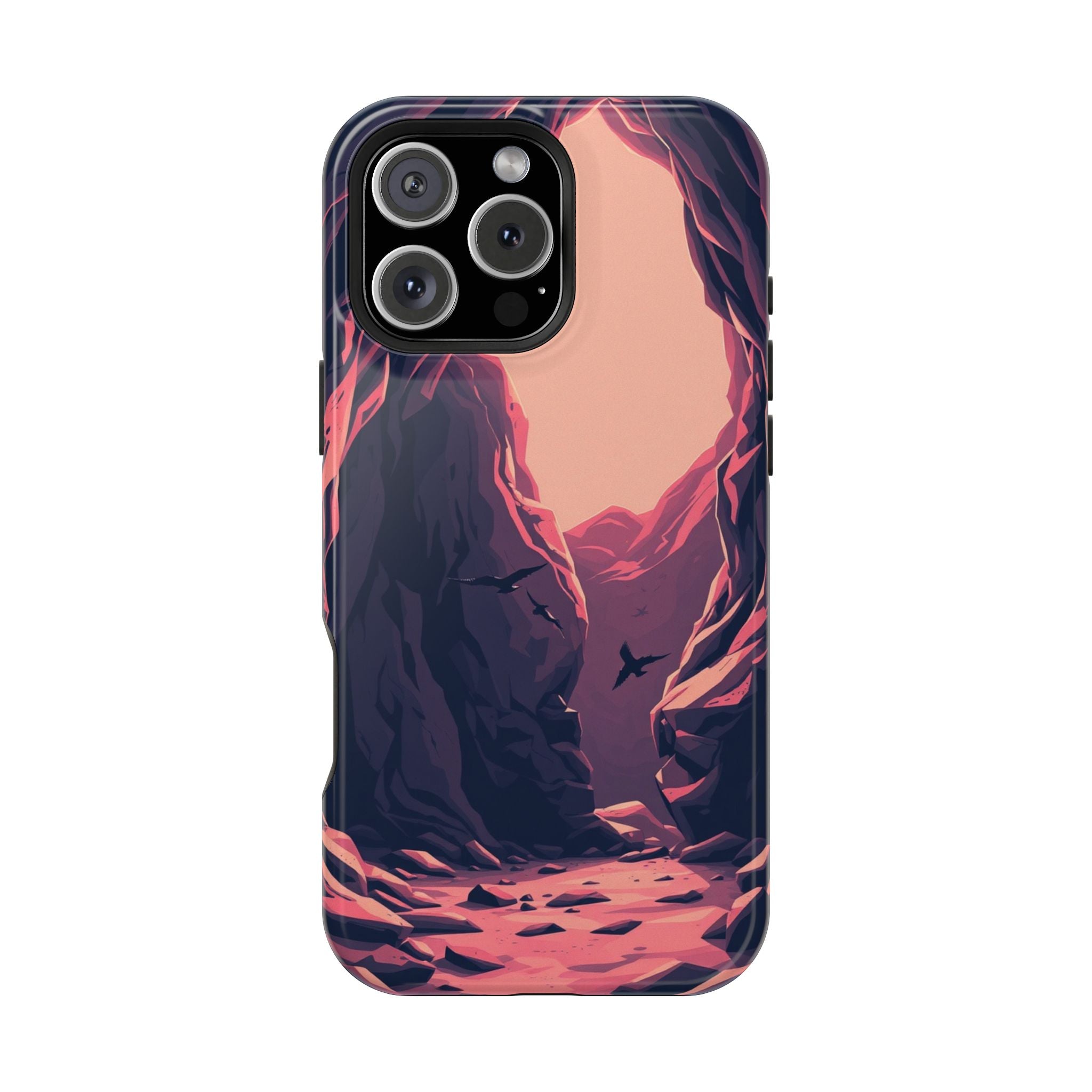 iPhone Rose Pink And Cream Dark Crystal Cave Slim Everyday Designer Case · iPhon