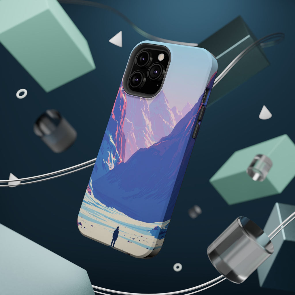 iPhone Cyan And Magenta Tundra Expanse Slim Everyday Designer Case · iPhone Case