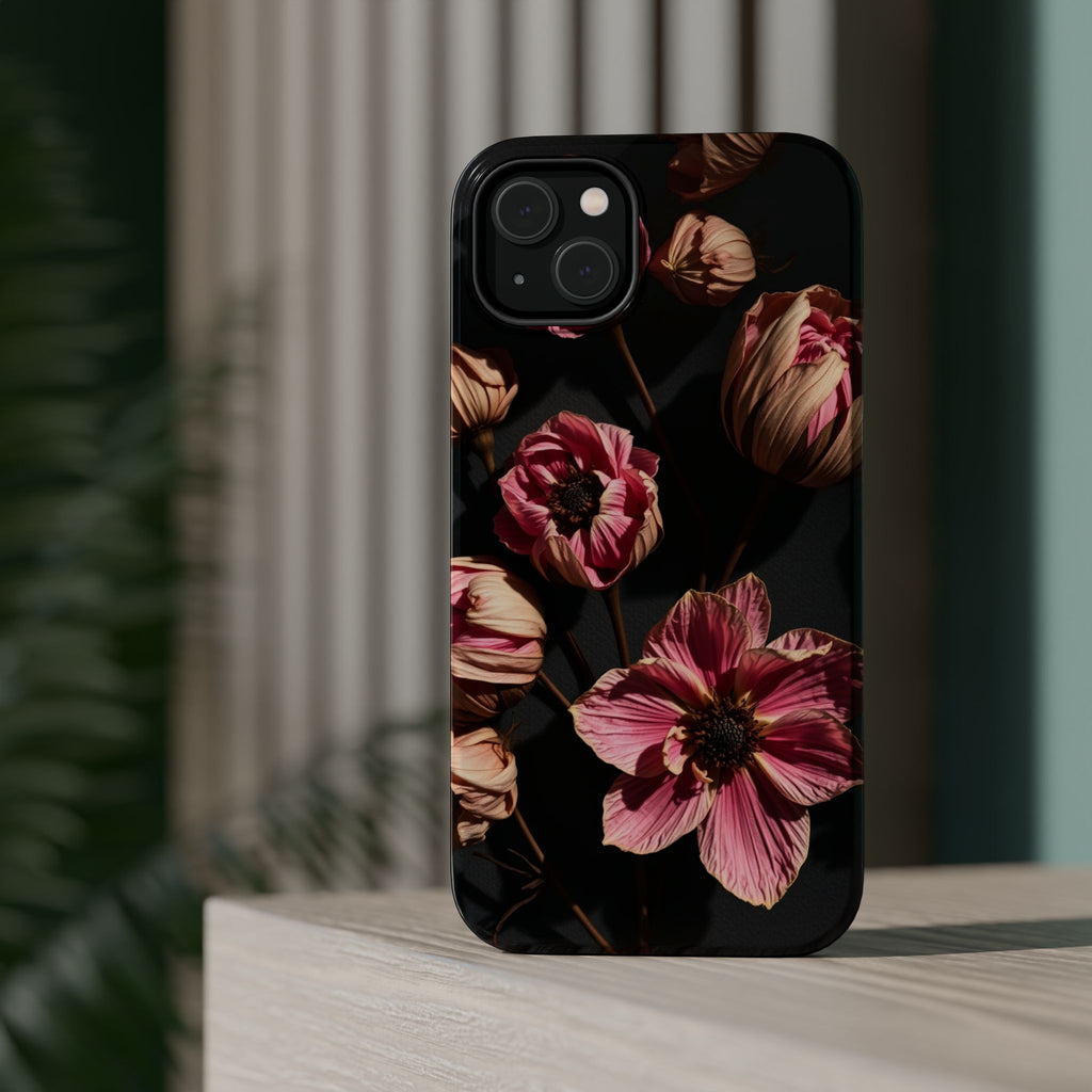 iPhone Dried Flower Flat Lay Electric Art Slim Snap Case · iPhone Case