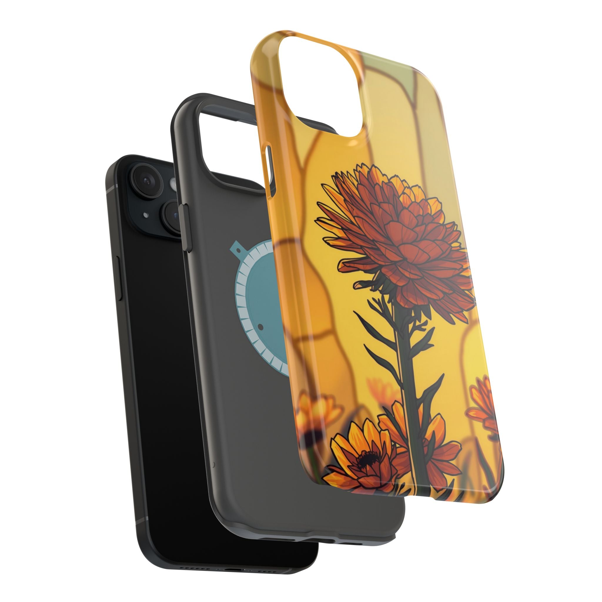 iPhone Sunset Amber And Peach Ranunculus Stack Soft iPhone Finish · iPhone Case