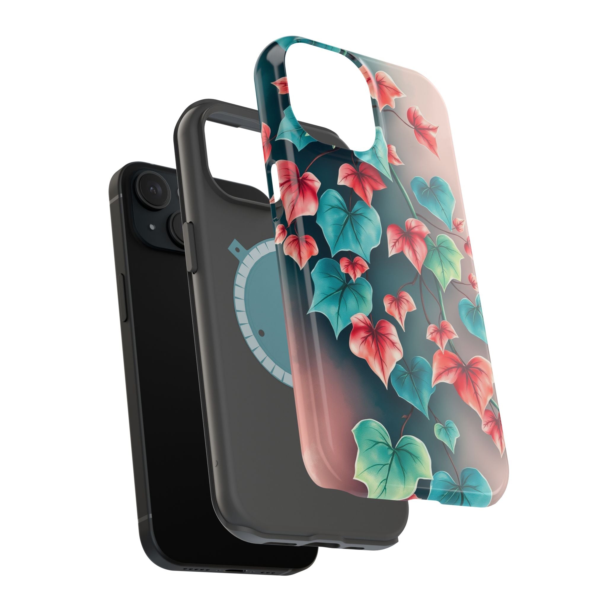 iPhone Art Nouveau Vine Teal And Coral Slim Snap Case · iPhone Case