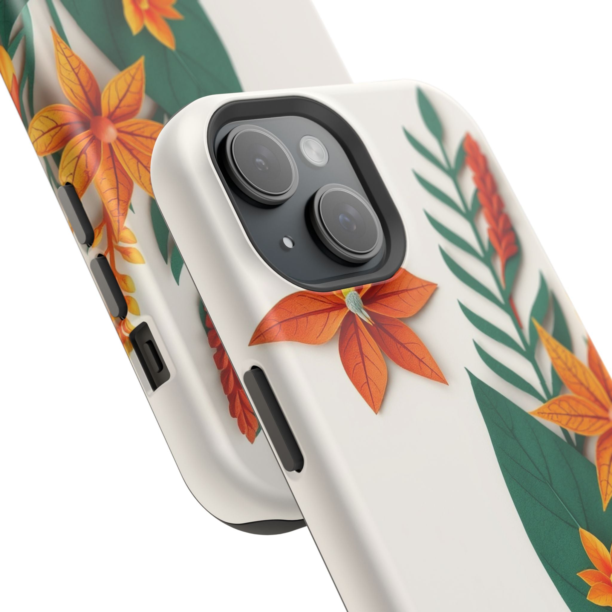 iPhone Jungle Floral Paper Cut Art Bold Modern Everyday Snap Case · iPhone Case