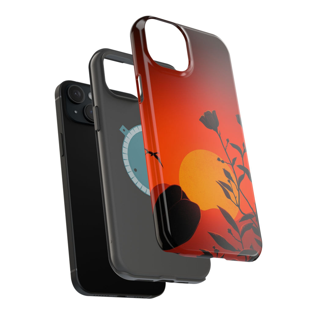 iPhone Bloom and Leaf Dark Gothic Ink Slim Everyday Designer Case · iPhone Case