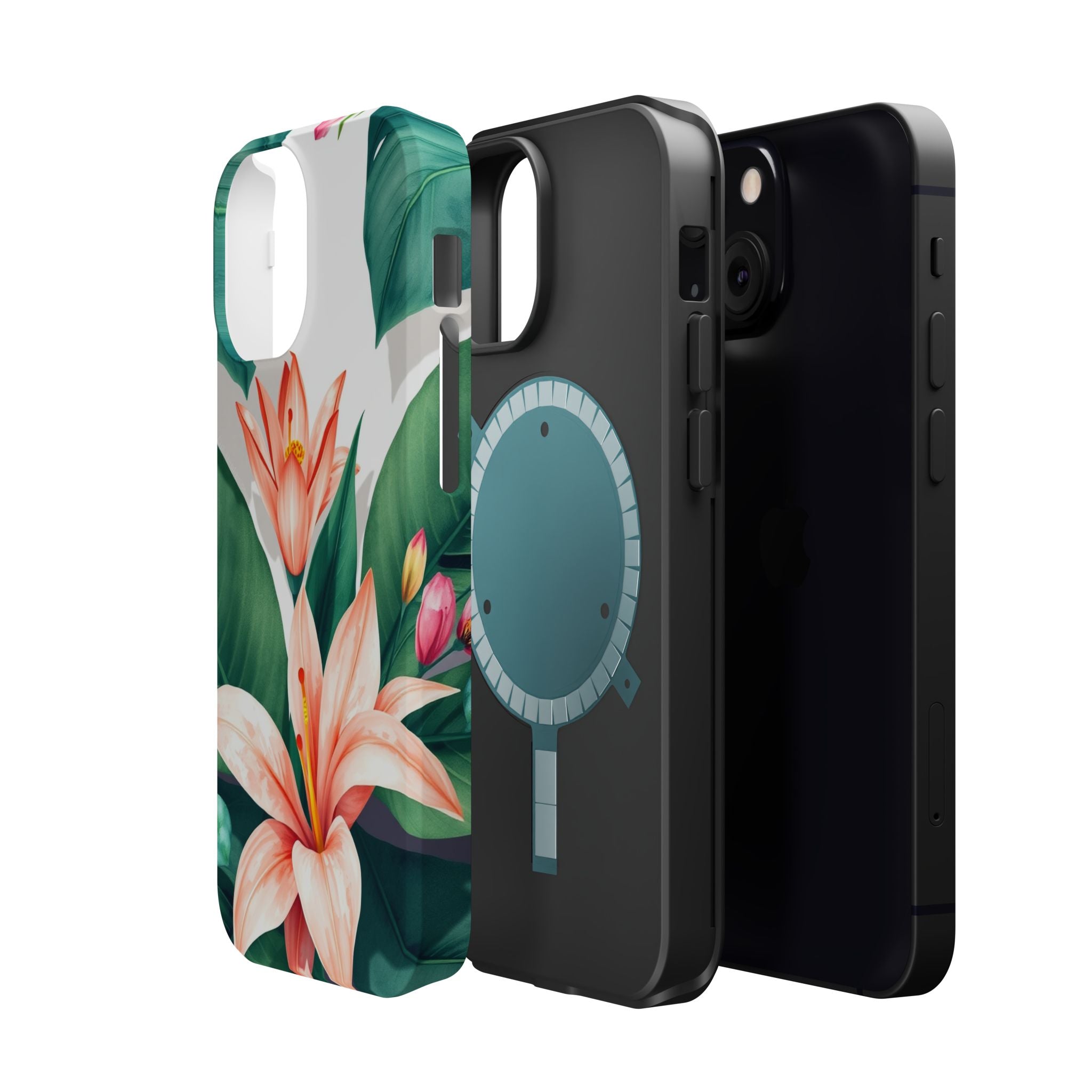 iPhone Tropical Bloom Sage And Ivory Slim Snap Case Gal · iPhone Case