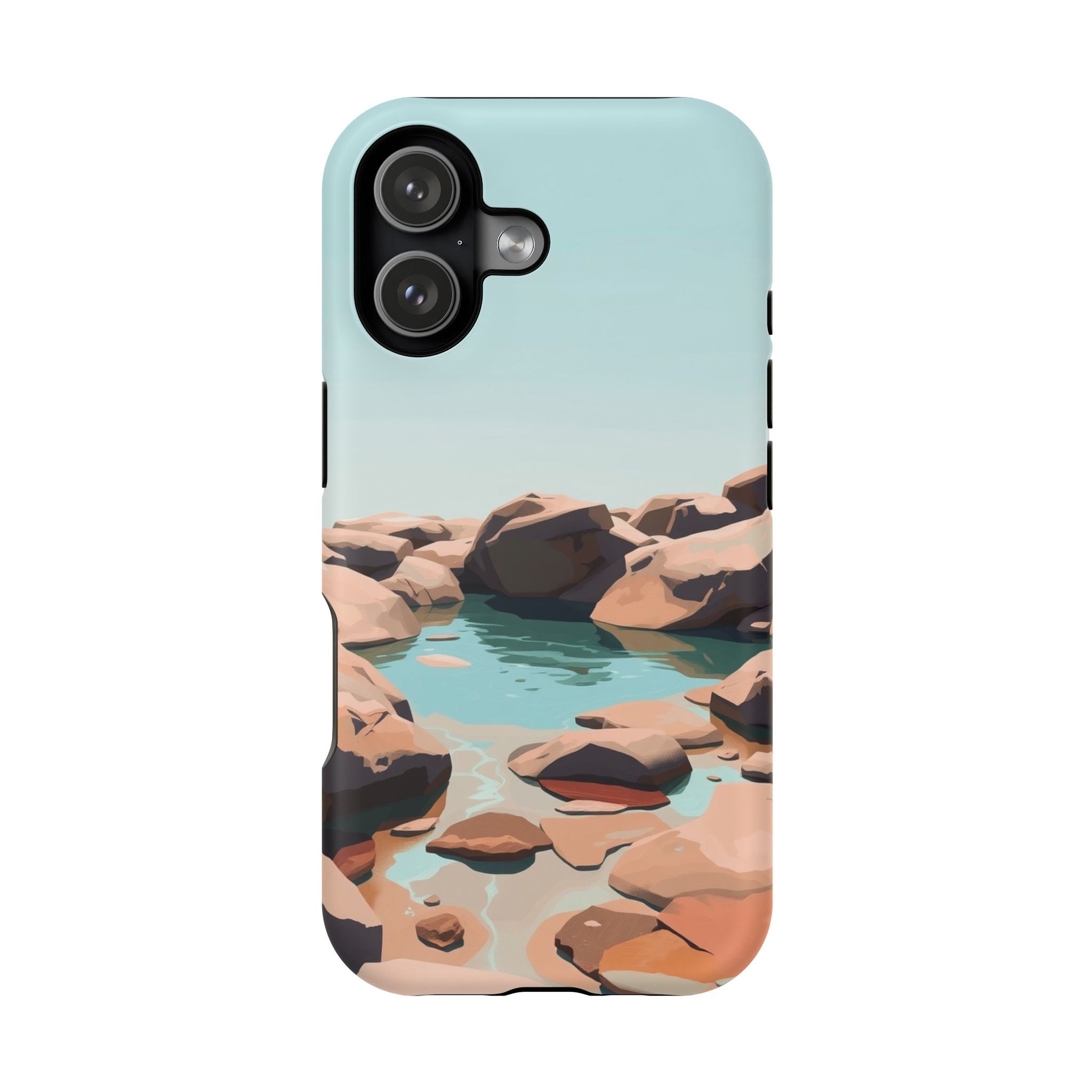 iPhone Tidal Pool Oil Painting Impressionist Slim iPhone Everyday · iPhone Case