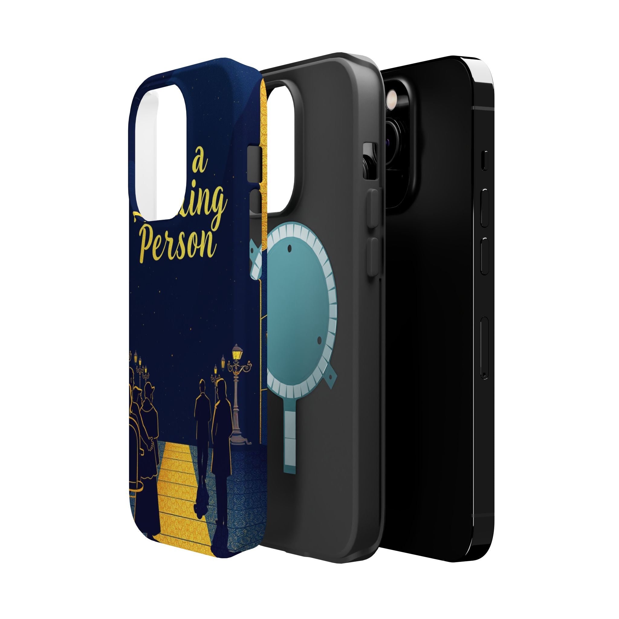 iPhone Midnight Blue And Silver Not a Morning Person Slim Snap Case · iPhone Cas