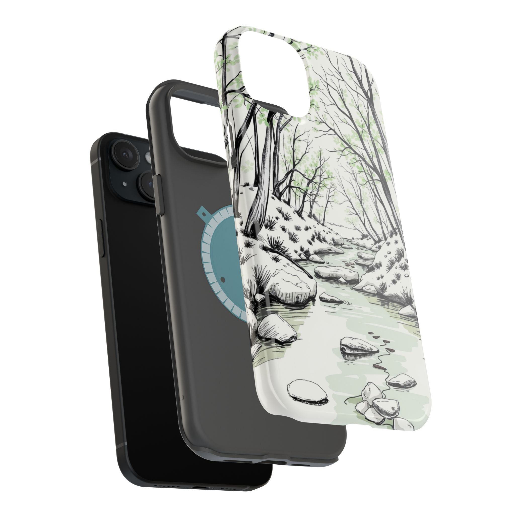 iPhone Sage And Ivory Spring Creek Bold Modern Everyday Snap Case · iPhone Case