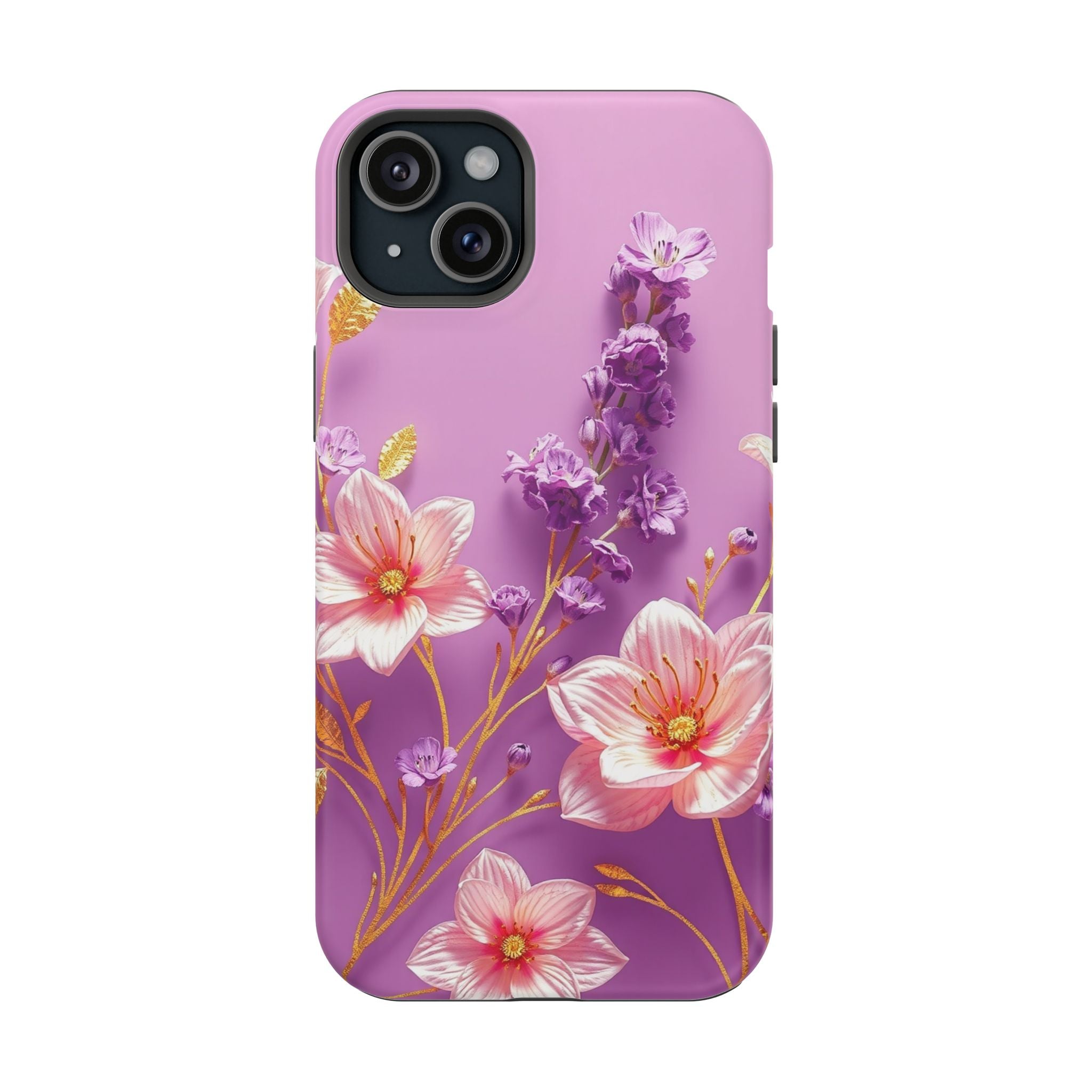iPhone Radiant Floral Gold Foil Design Slim Everyday Designer Case · iPhone Case