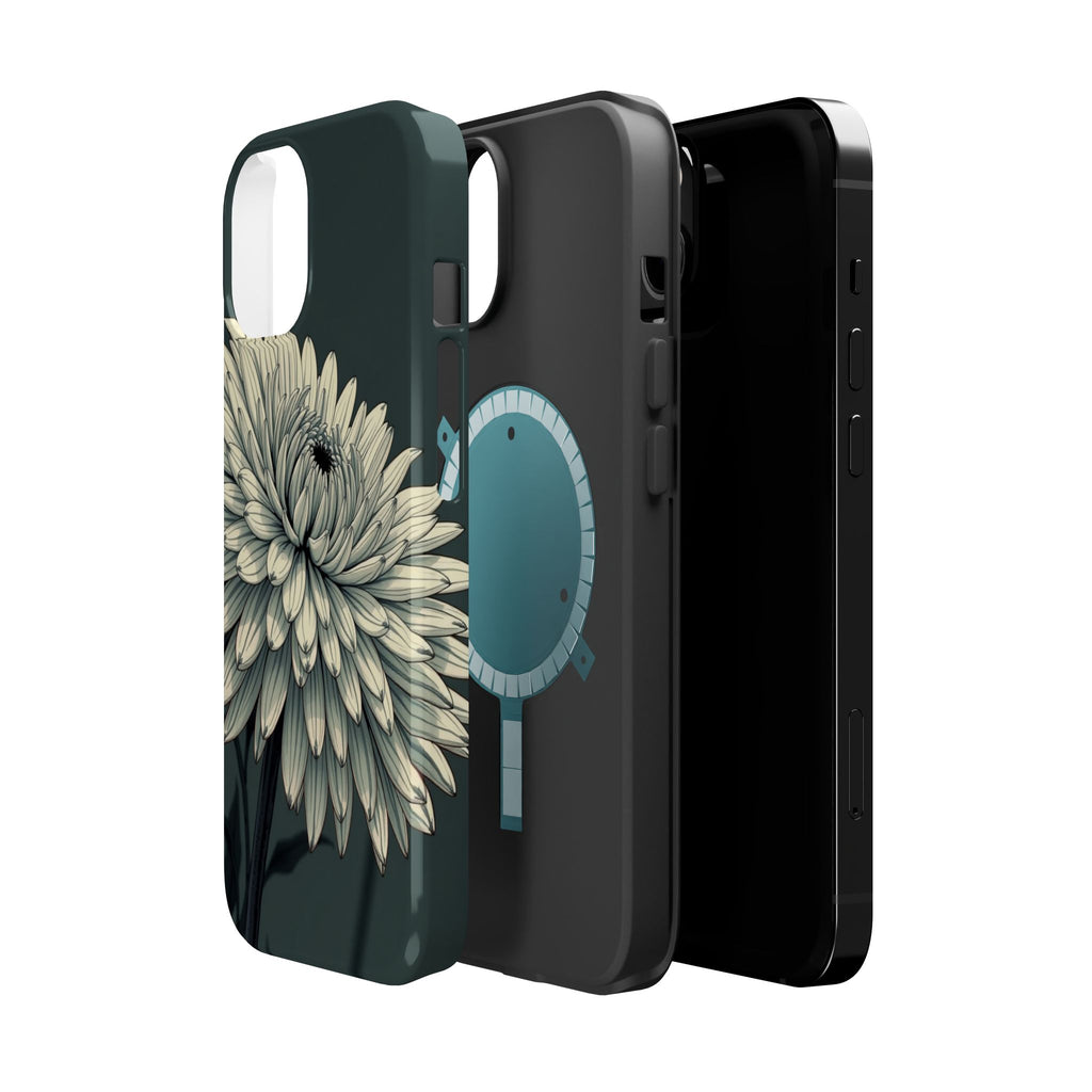 iPhone Chrysanthemum Classic Dark Gothic Ink Carry Case Slim Snap Case · iPhone