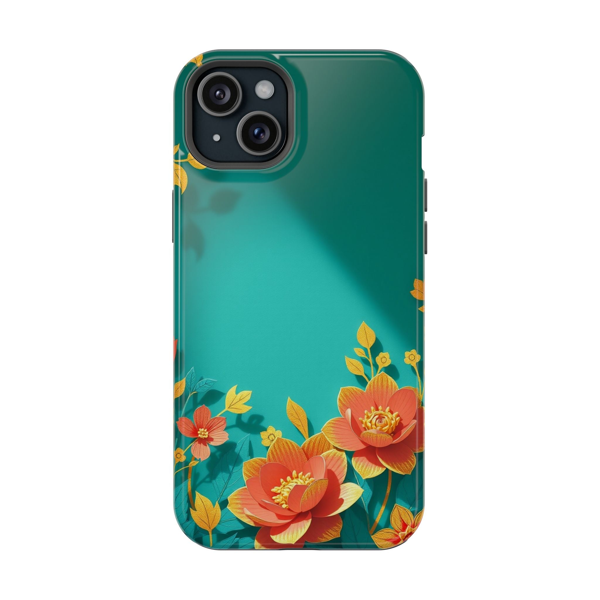 iPhone Floral Gold Foil Paper Cut Art Slim Everyday Designer Case · iPhone Case