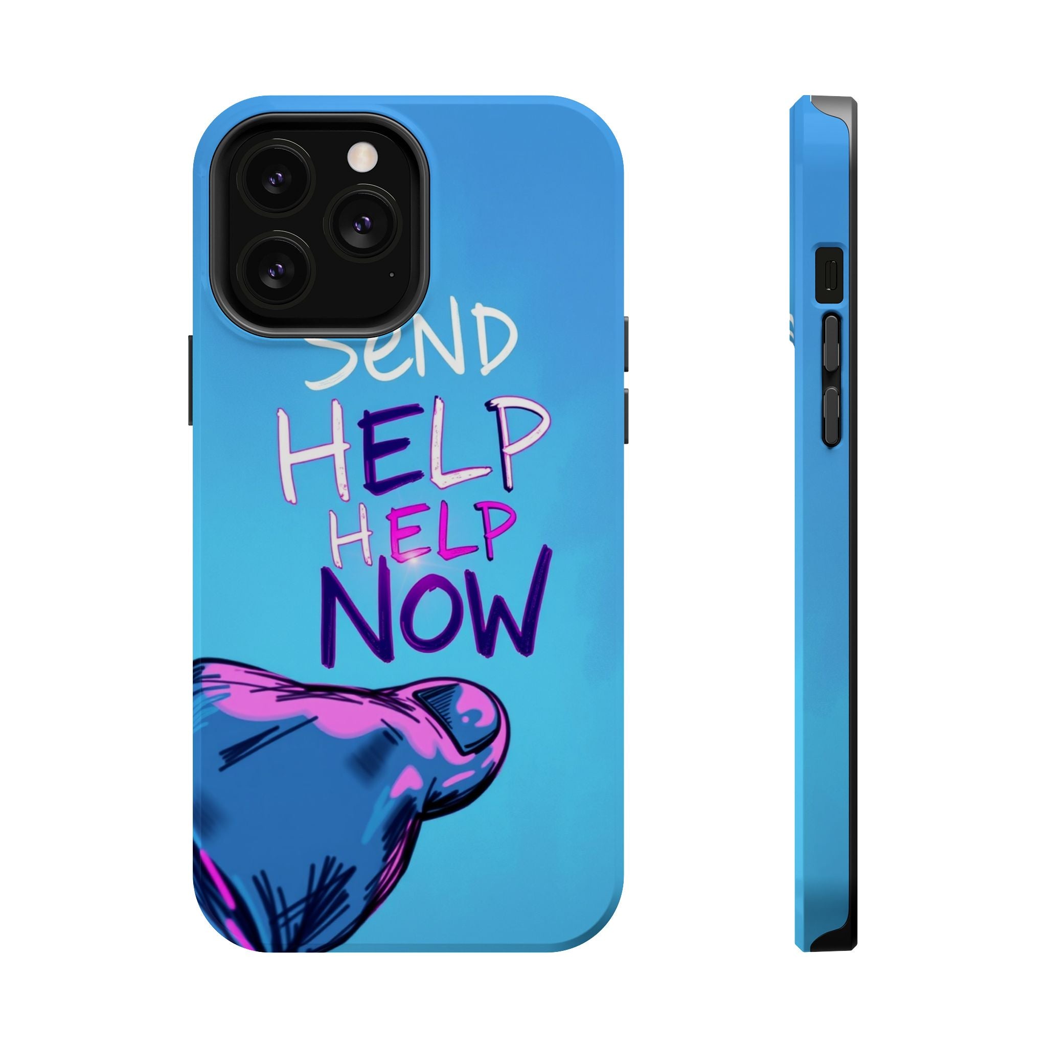 iPhone Radiant Send Help Now Design Slim Everyday Designer Case · iPhone Case
