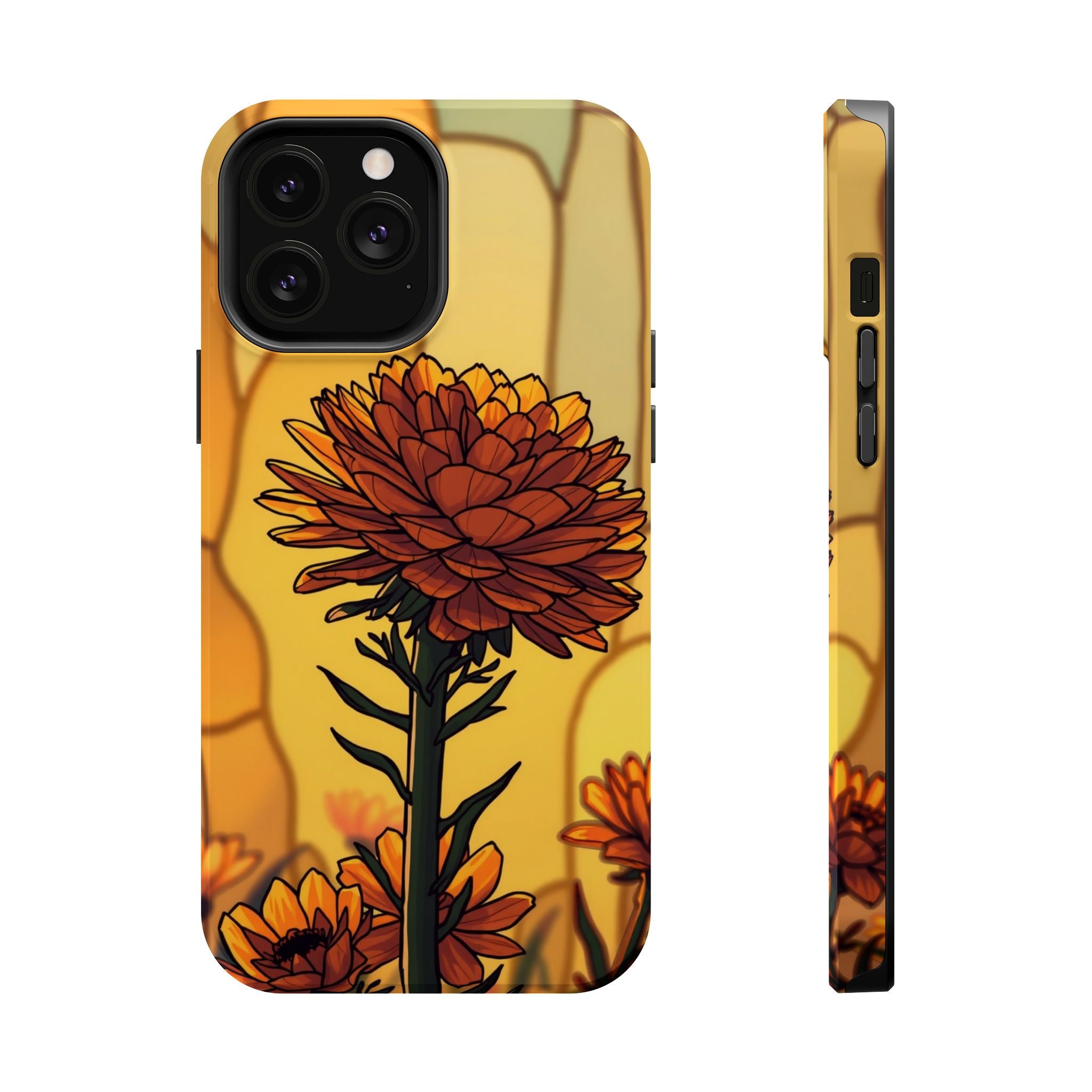 iPhone Sunset Amber And Peach Ranunculus Stack Soft iPhone Finish · iPhone Case