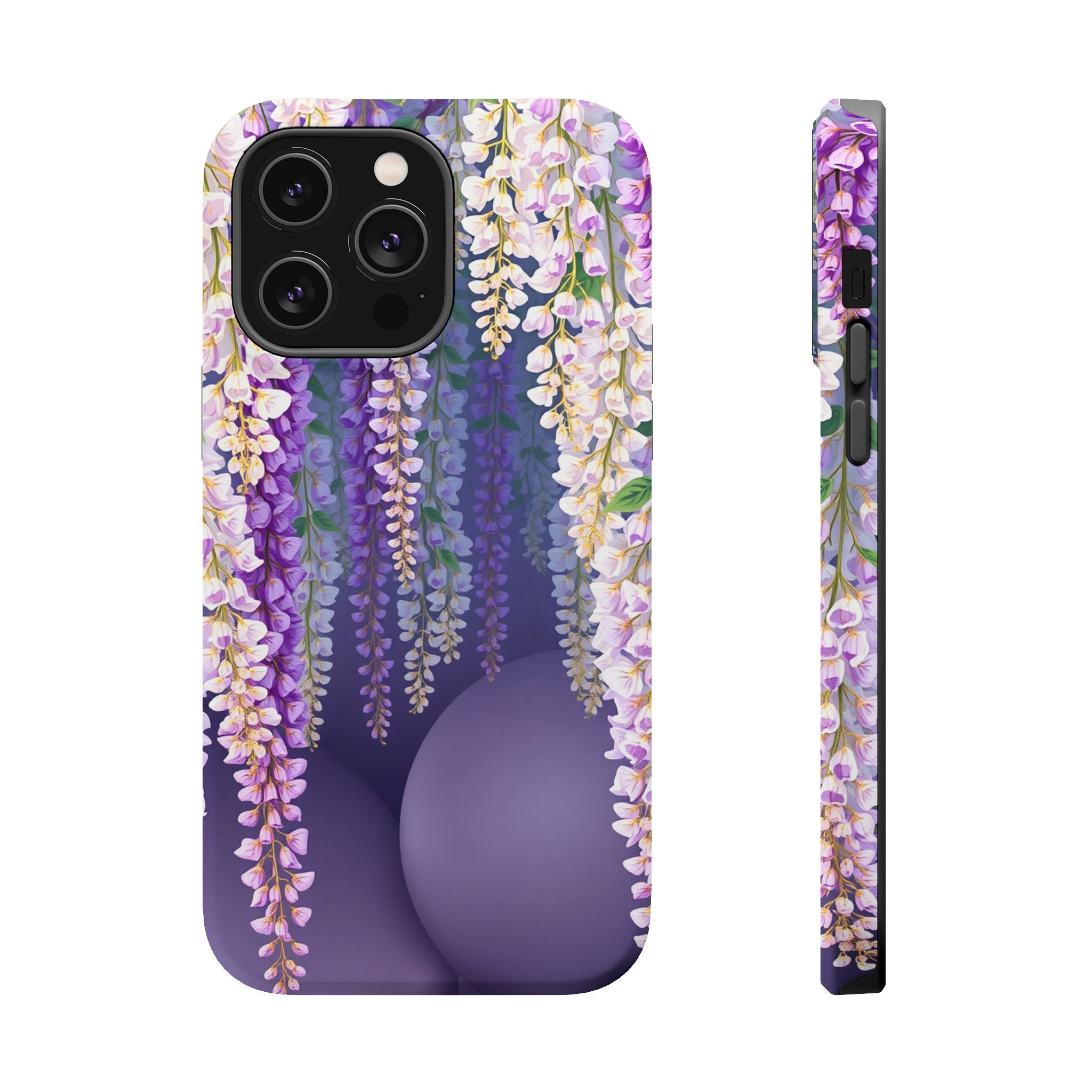 iPhone Mint And Blush Wisteria Cascade Slim Everyday Designer Case · iPhone Case