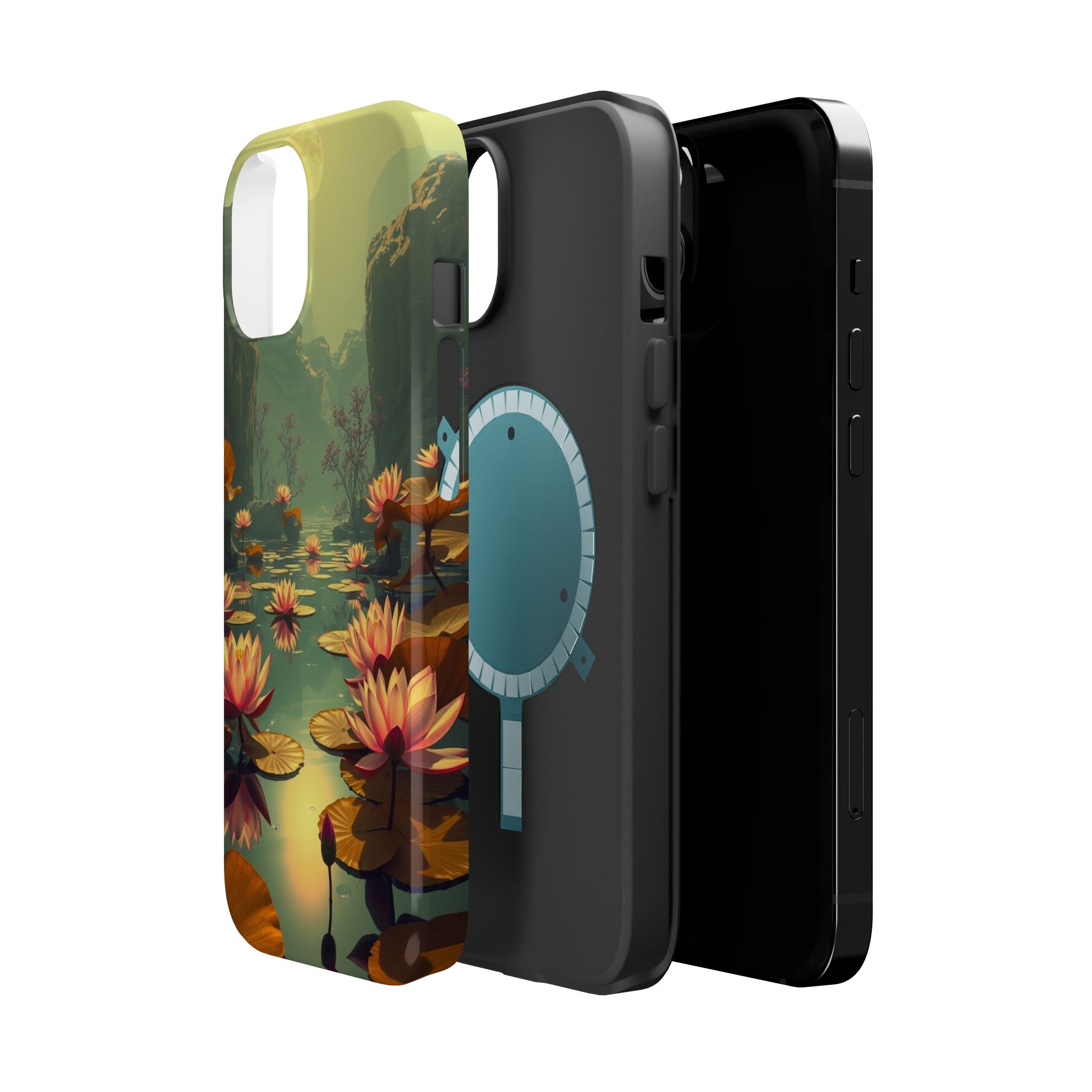 iPhone Lotus Pond Dreamy Design Slim Everyday Designer Case · iPhone Case