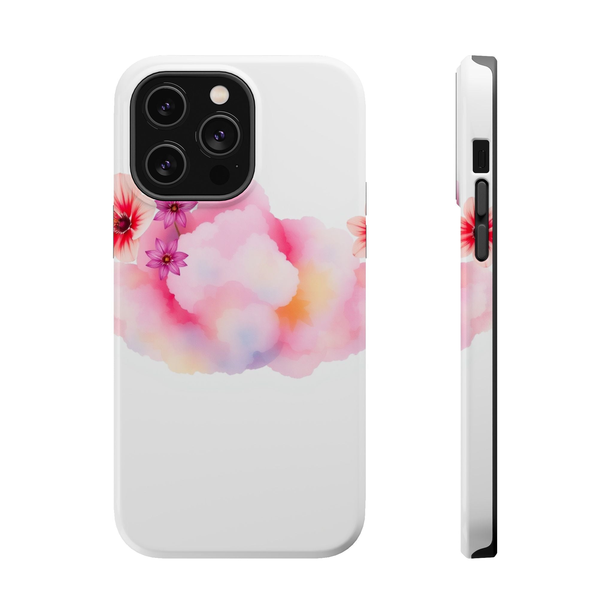 iPhone Pastel Floral Cloud Vibrant Watercolor Carry Case Slim Snap Case · iPhone
