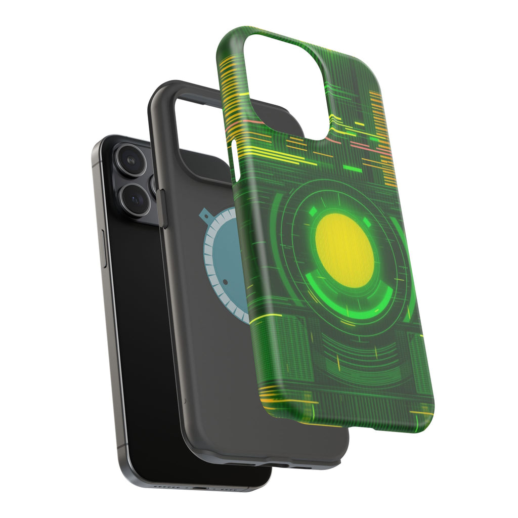 iPhone Emerald Green And Gold VHS Static Slim Everyday Designer Case · iPhone Ca