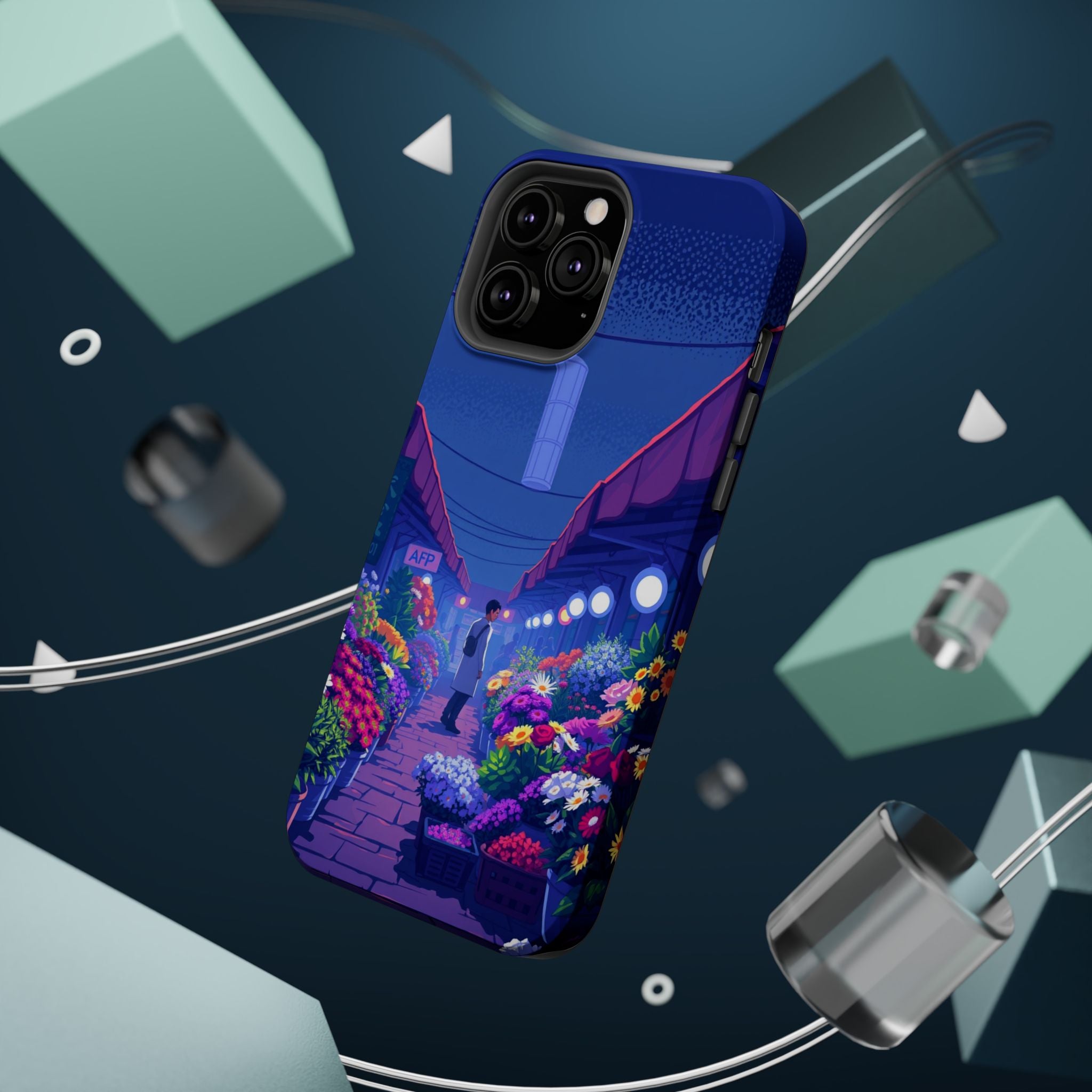 iPhone Flower Market Electric Art Bold Modern Everyday Snap Case · iPhone Case