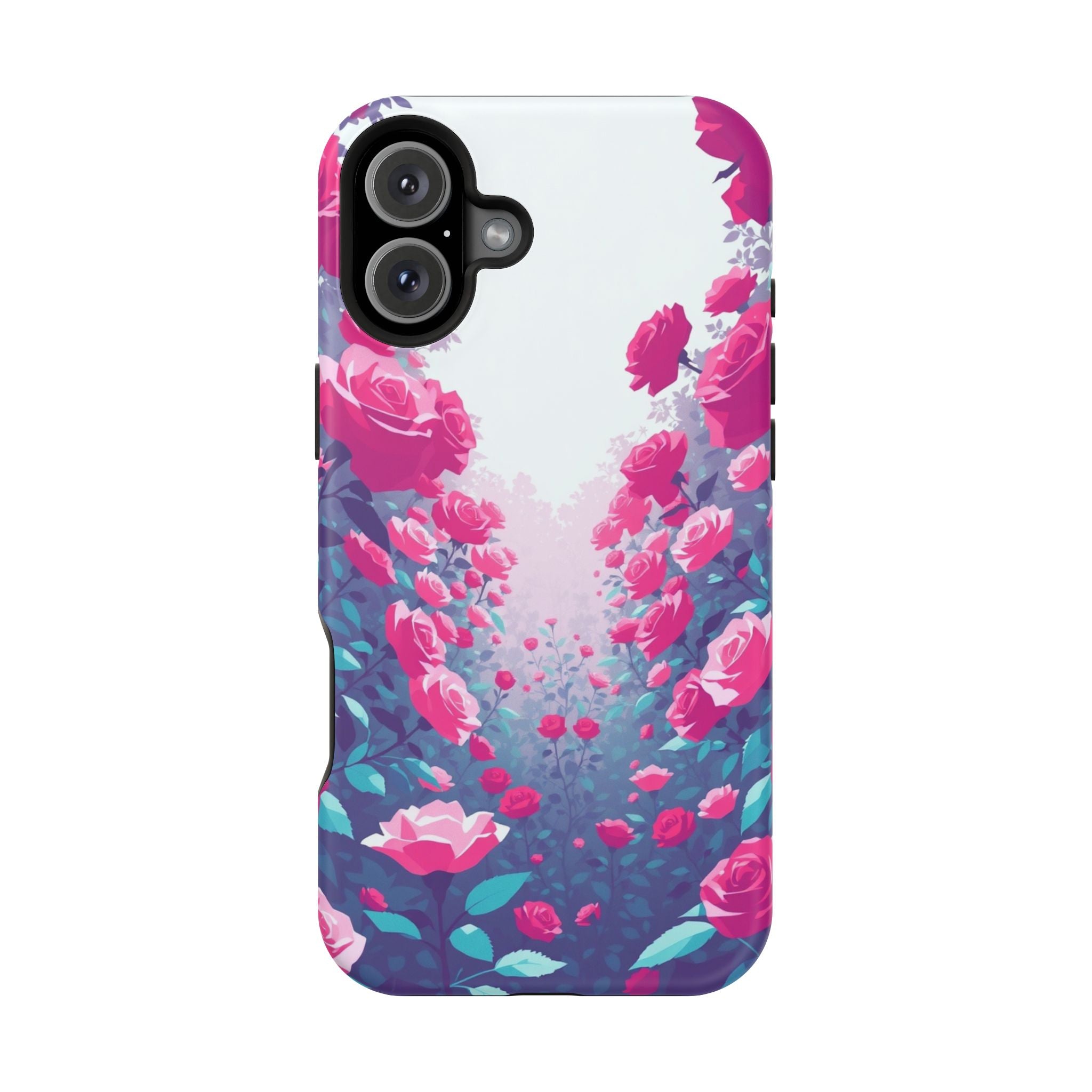 iPhone Cyan And Magenta Rose Garden Slim Everyday Designer Case · iPhone Case