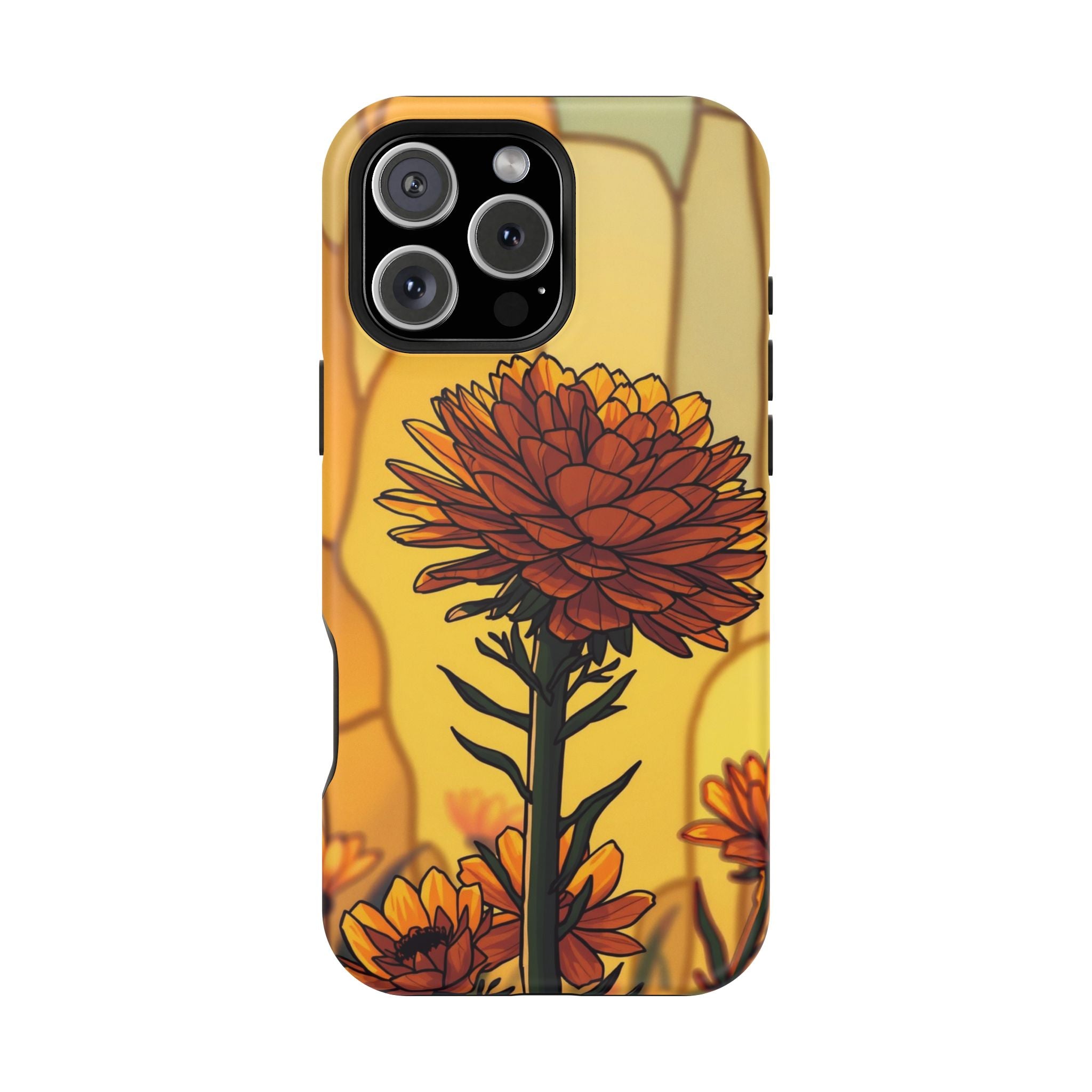 iPhone Sunset Amber And Peach Ranunculus Stack Soft iPhone Finish · iPhone Case