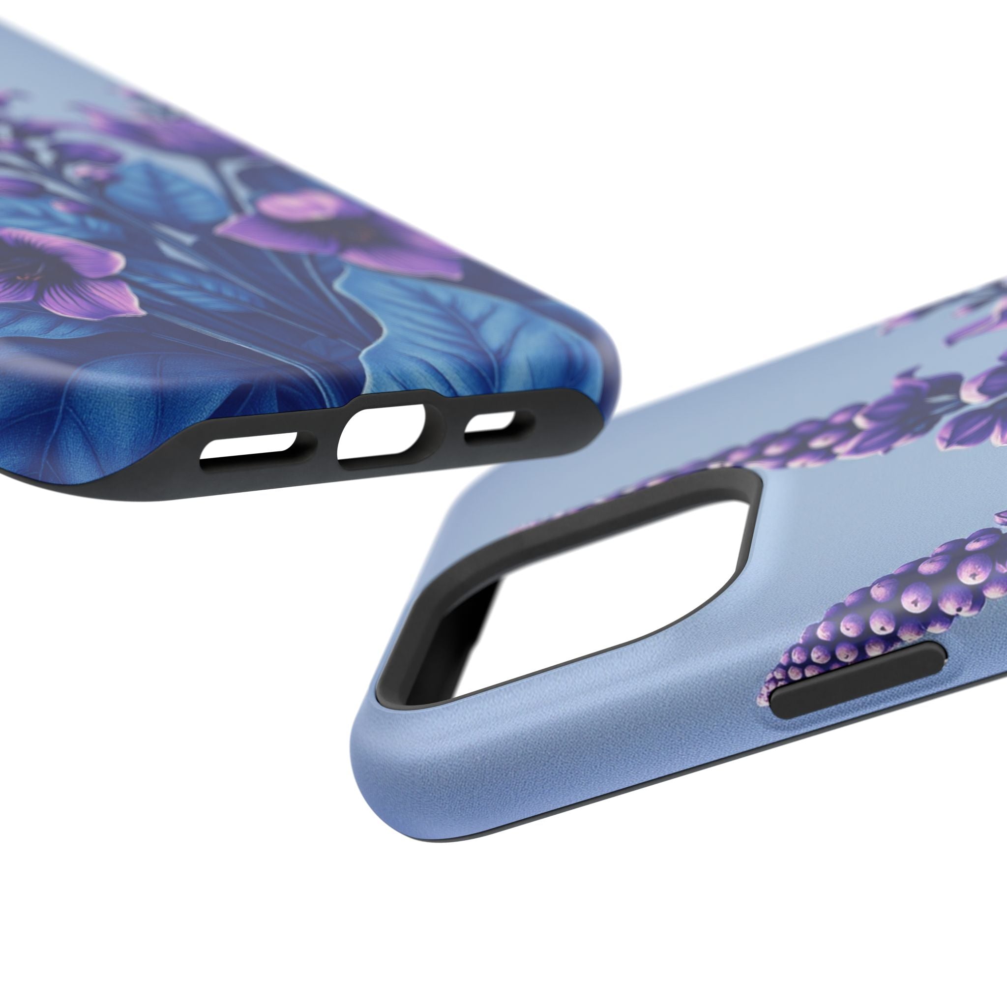 iPhone Indigo And Violet Botanical Illustration Soft iPhone Finish · iPhone Case