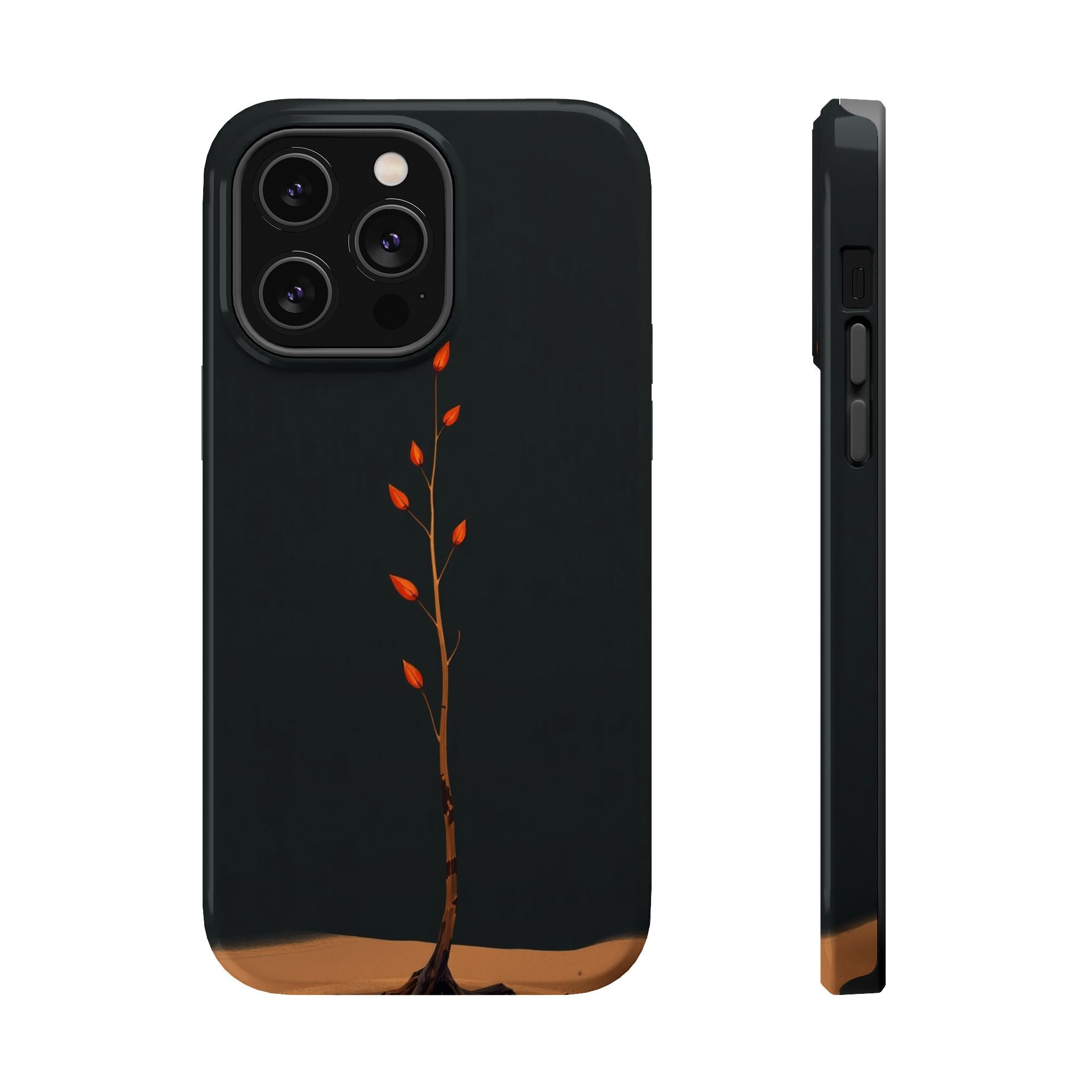 iPhone Burnt Orange And Sand Minimalist Stem Slim iPhone Everyday · iPhone Case