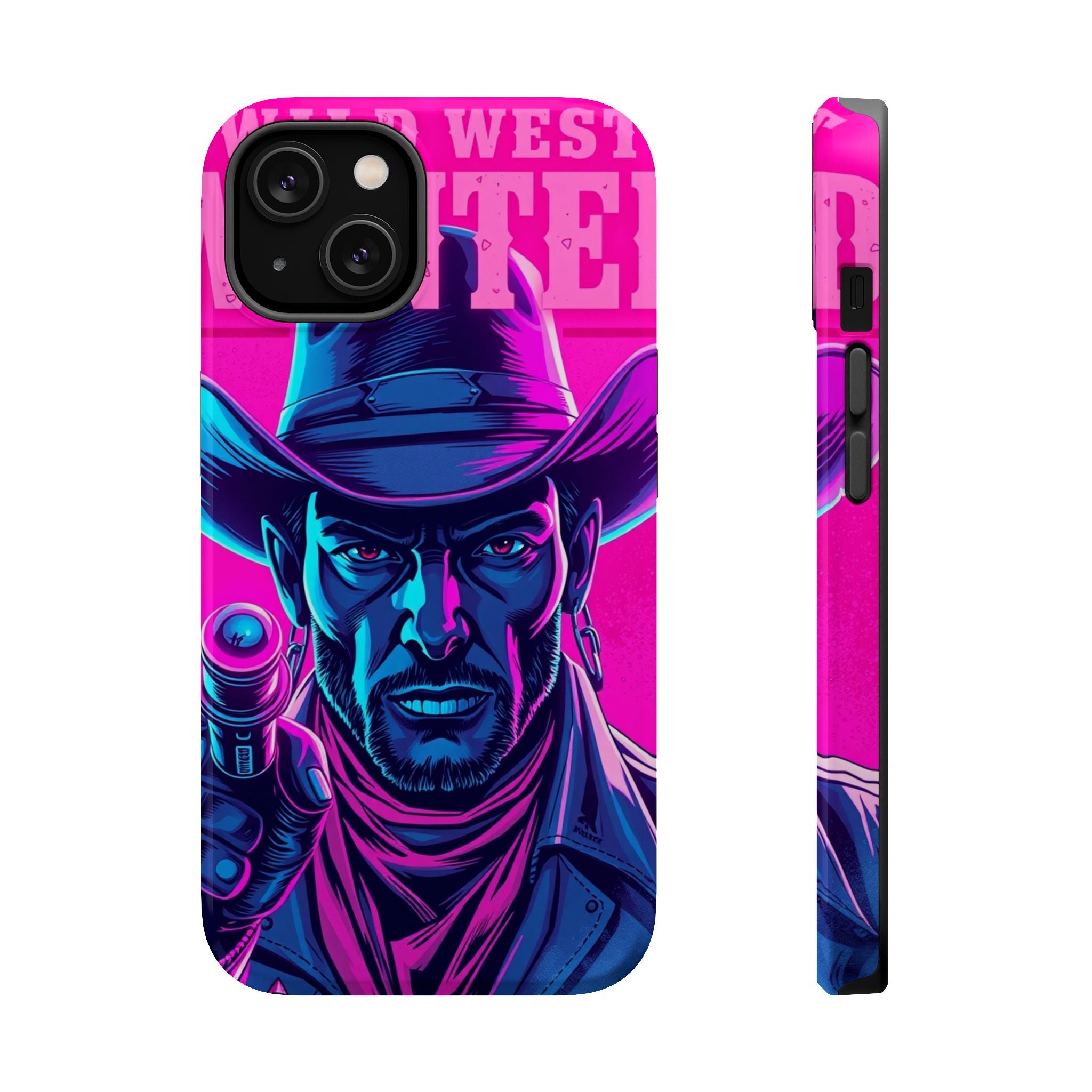 iPhone Wild West Wanted Neon Cyberpunk Slim Everyday Designer Case · iPhone Case
