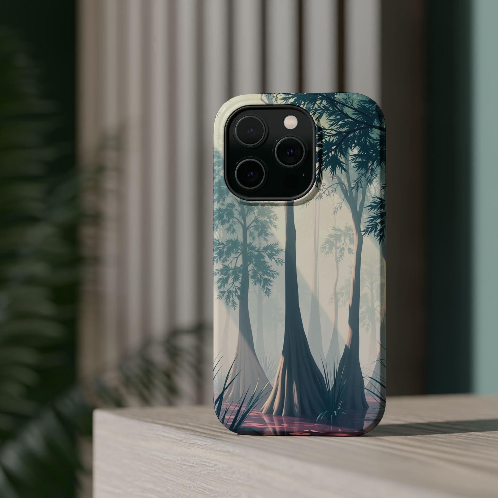 iPhone Mint And Blush Cypress Swamp Slim Everyday Designer Case · iPhone Case
