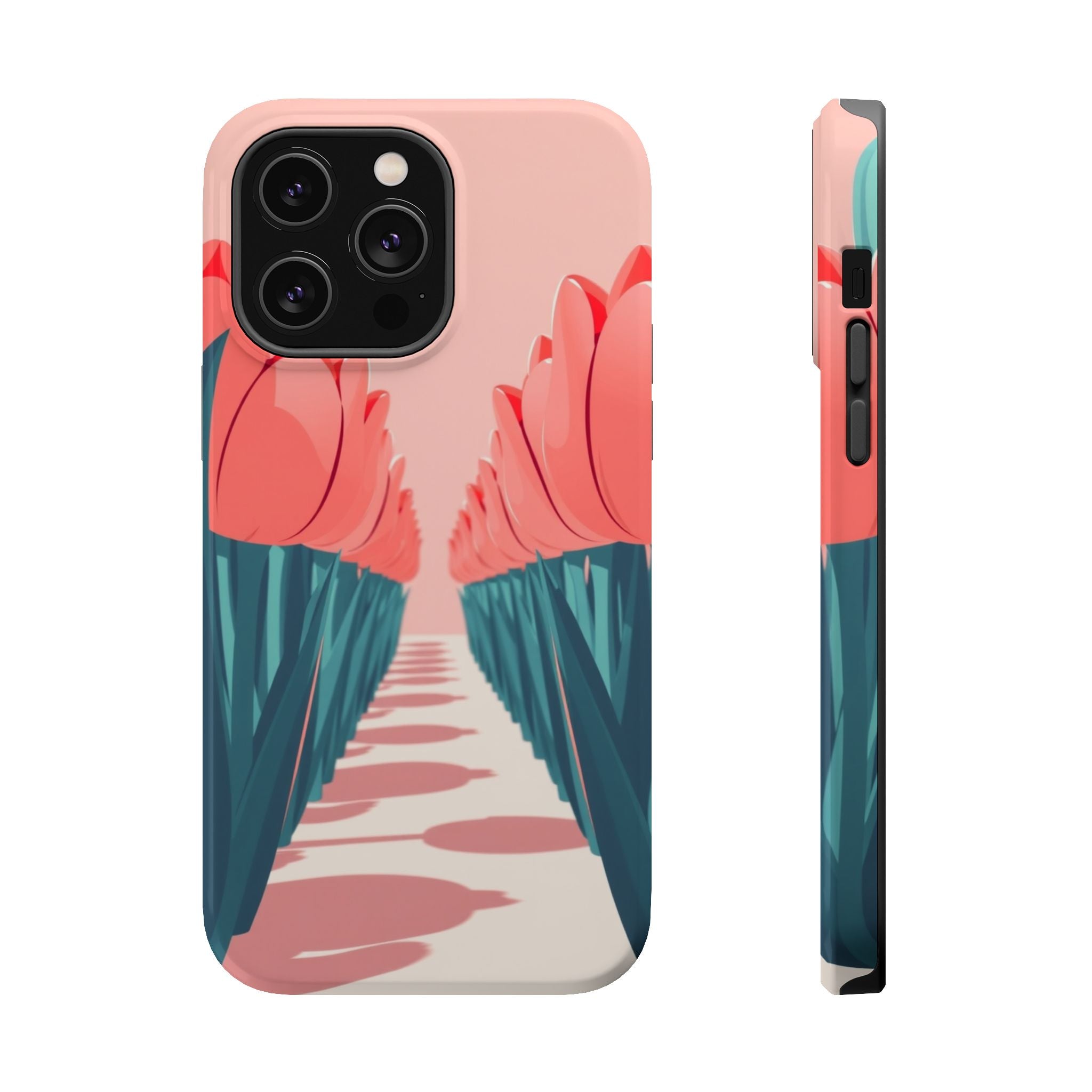 iPhone Tulip Row Pastel Kawaii Slim Everyday Designer Case · iPhone Case