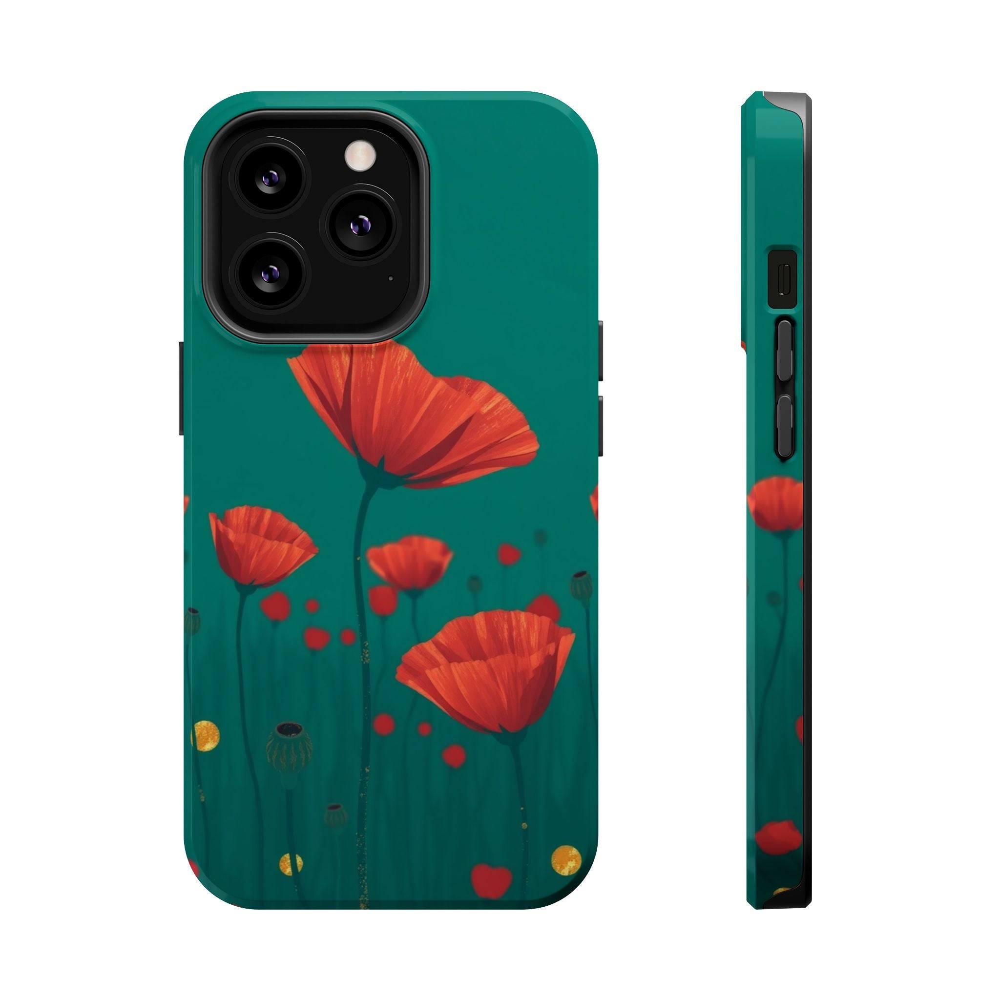 iPhone Earthy Poppy Field Design Bold Modern Everyday Snap Case · iPhone Case